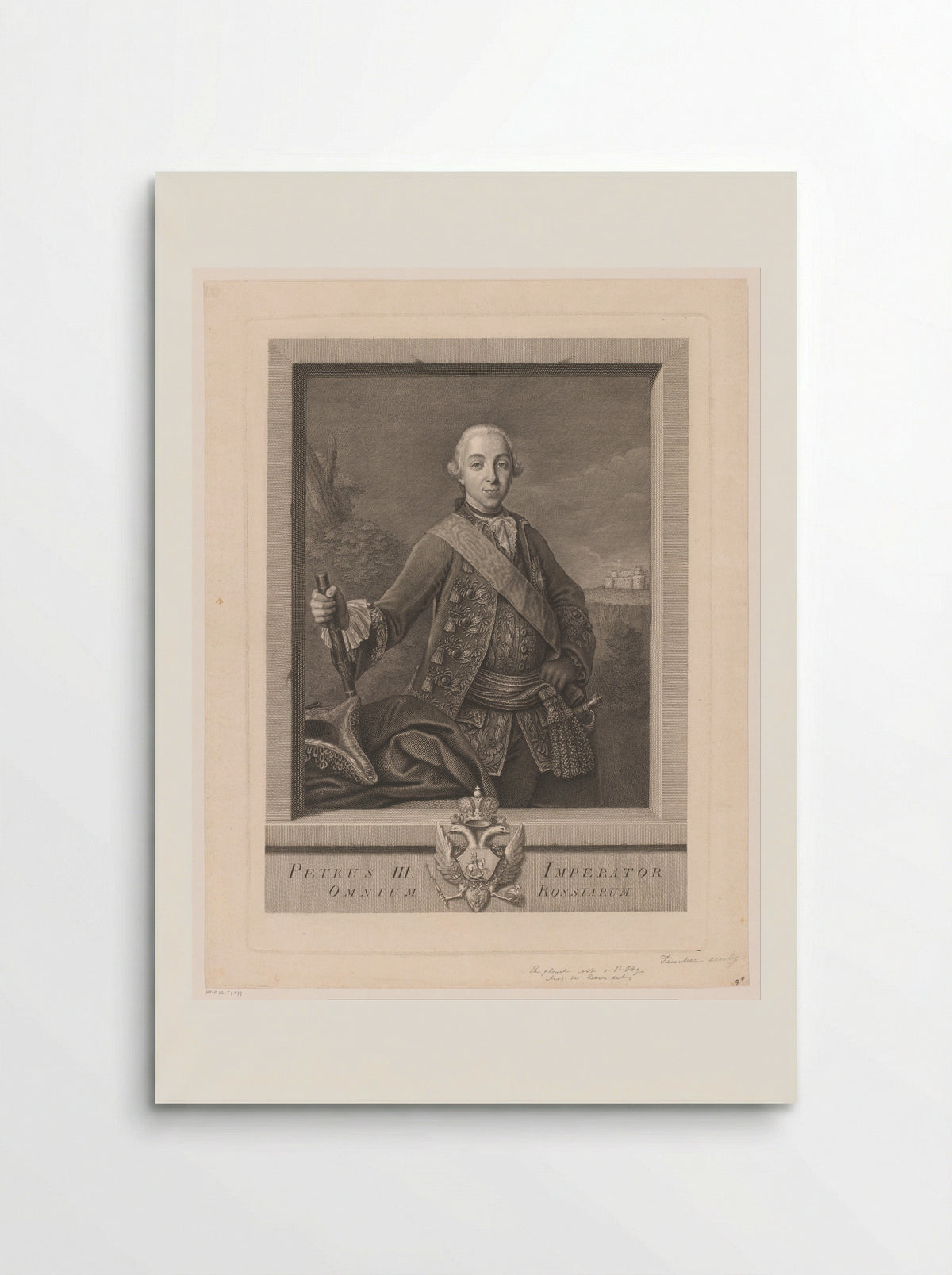 Portret van Peter III van Rusland - Johann Christoph Teucher - Poster