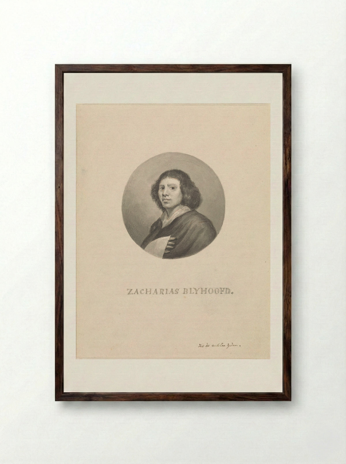 Portret van Petronella van der Burcht - Zacharias Blijhooft - Framed Print Dark Wood