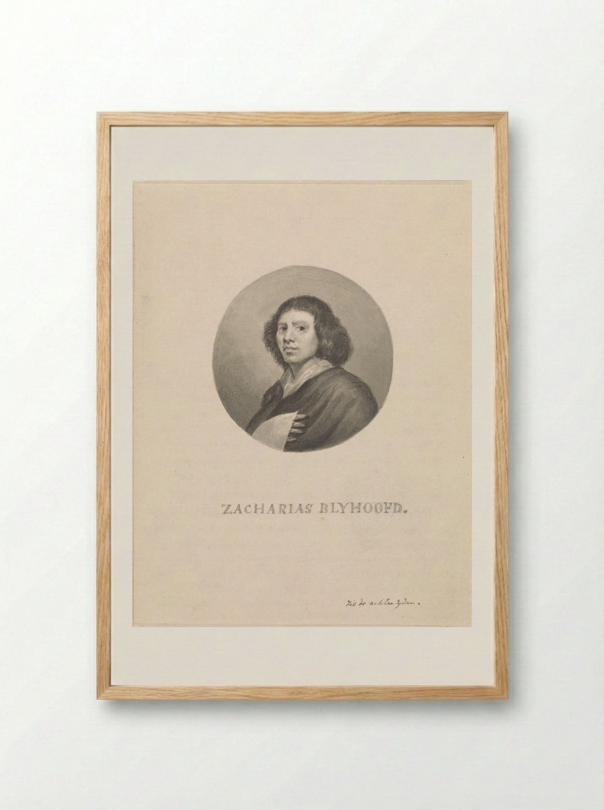 Portret van Petronella van der Burcht - Zacharias Blijhooft - Framed Print Wood
