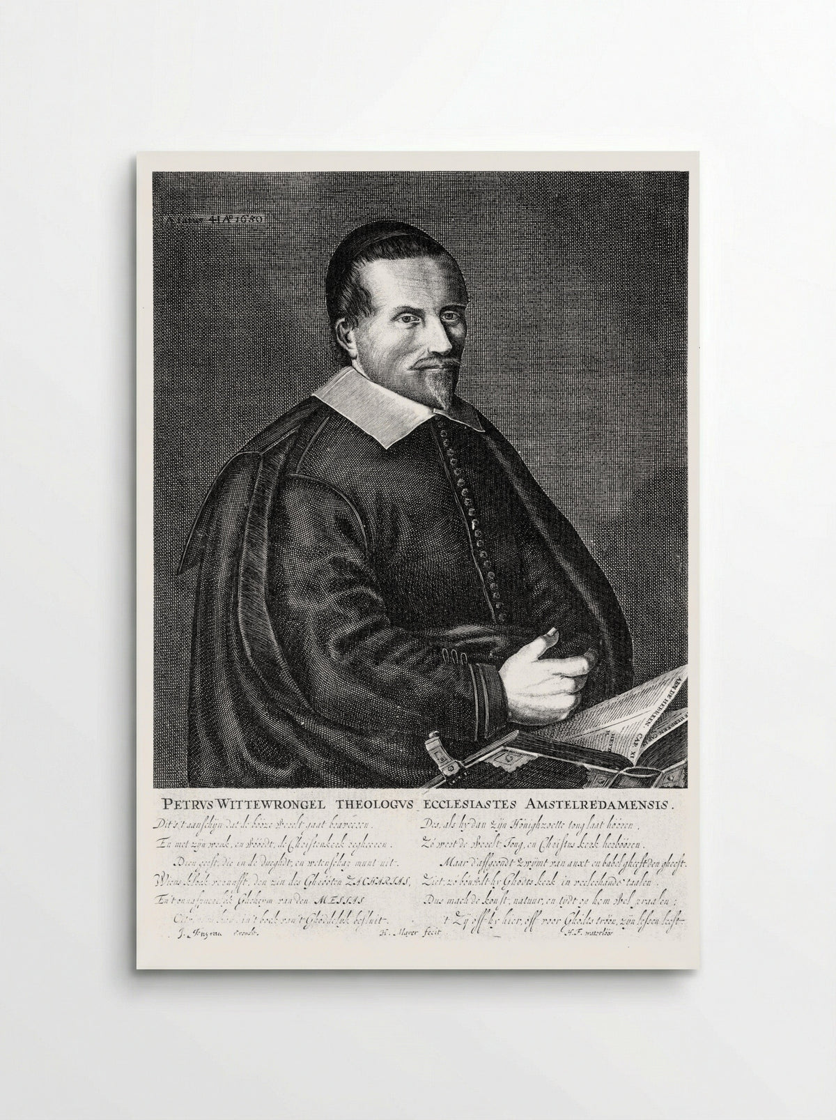 Portret van Petrus Wittewrongel - Harmen de Mayer - Poster