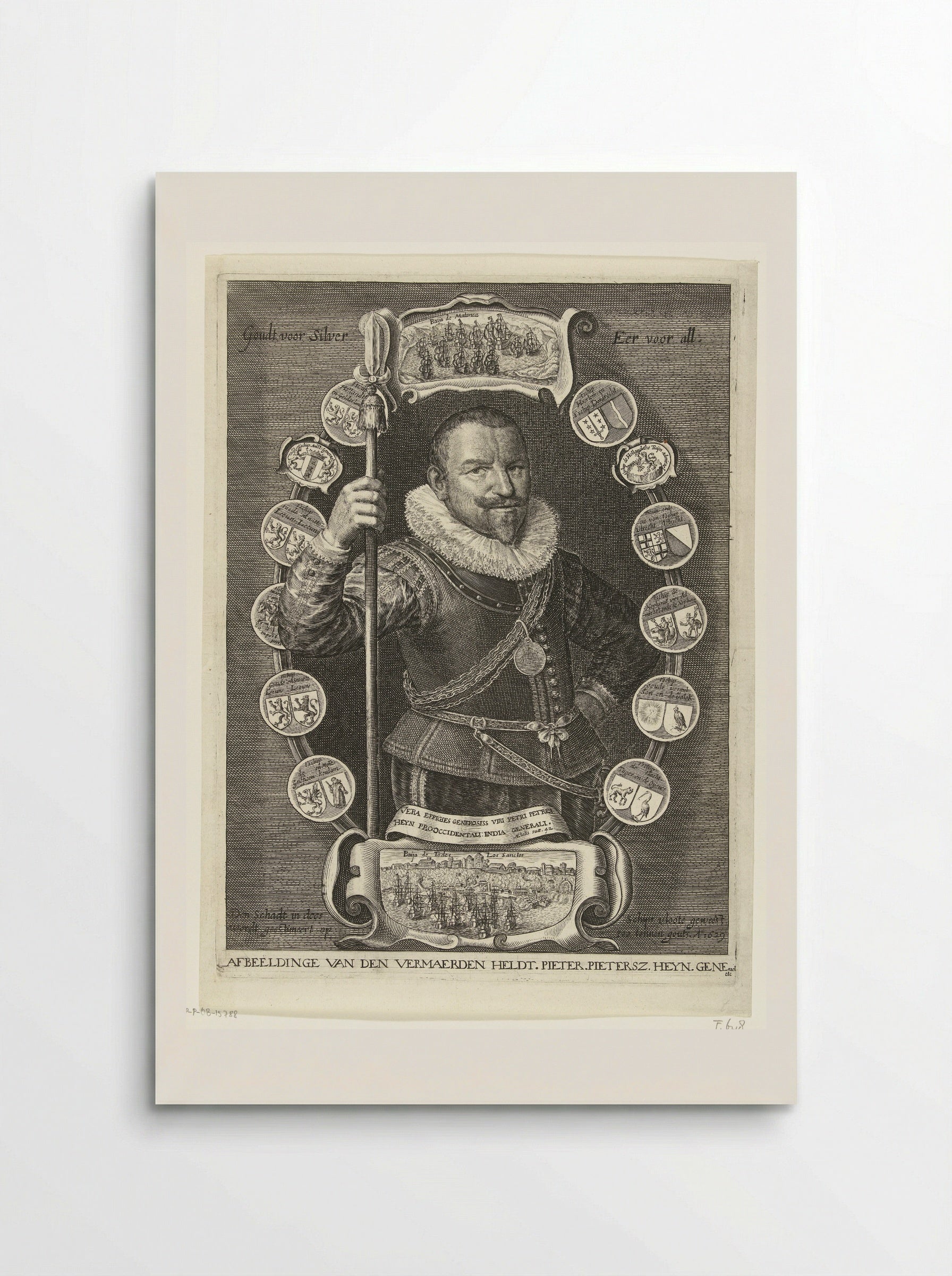 Portret van Piet Hein - Crispijn van de Passe (II) - Poster
