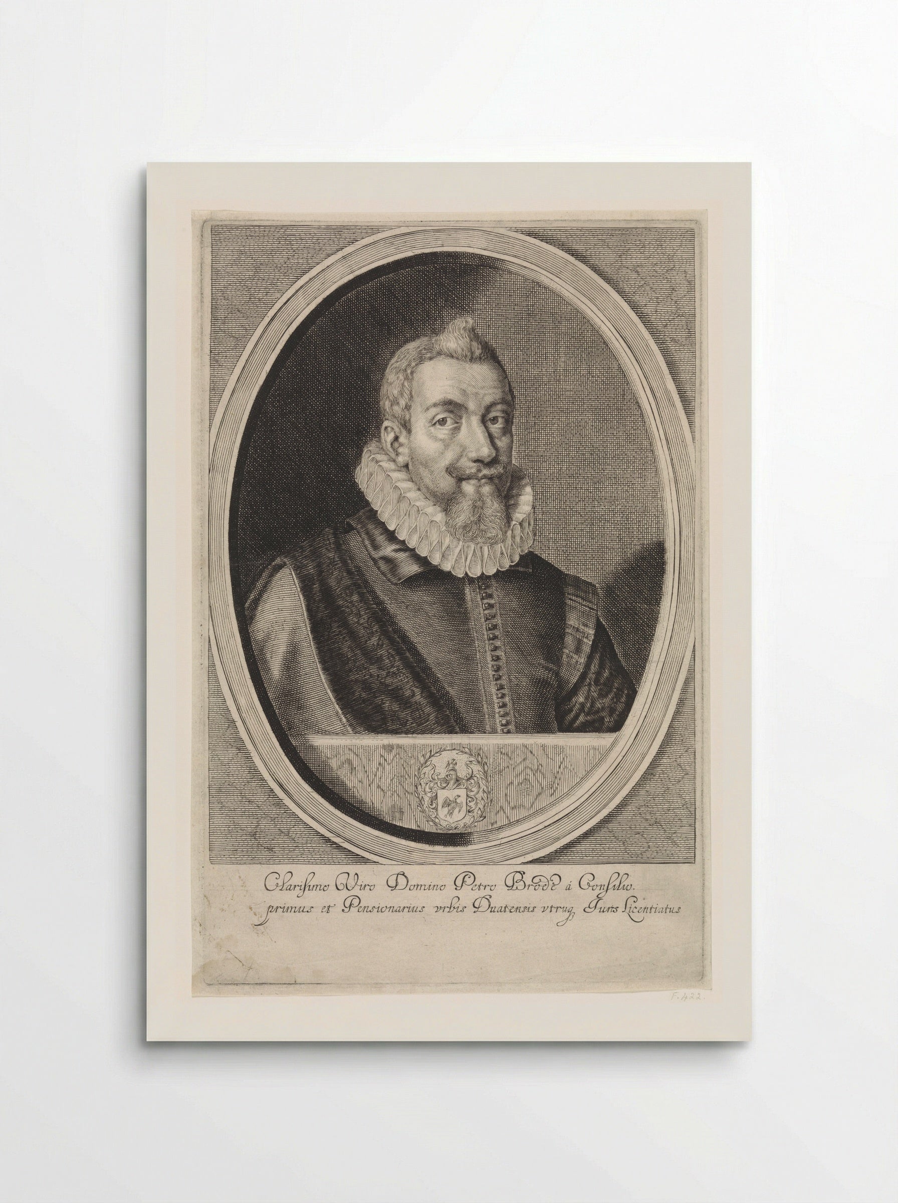 Portret van Pieter Brode - Crispijn van de Passe (II) - Poster