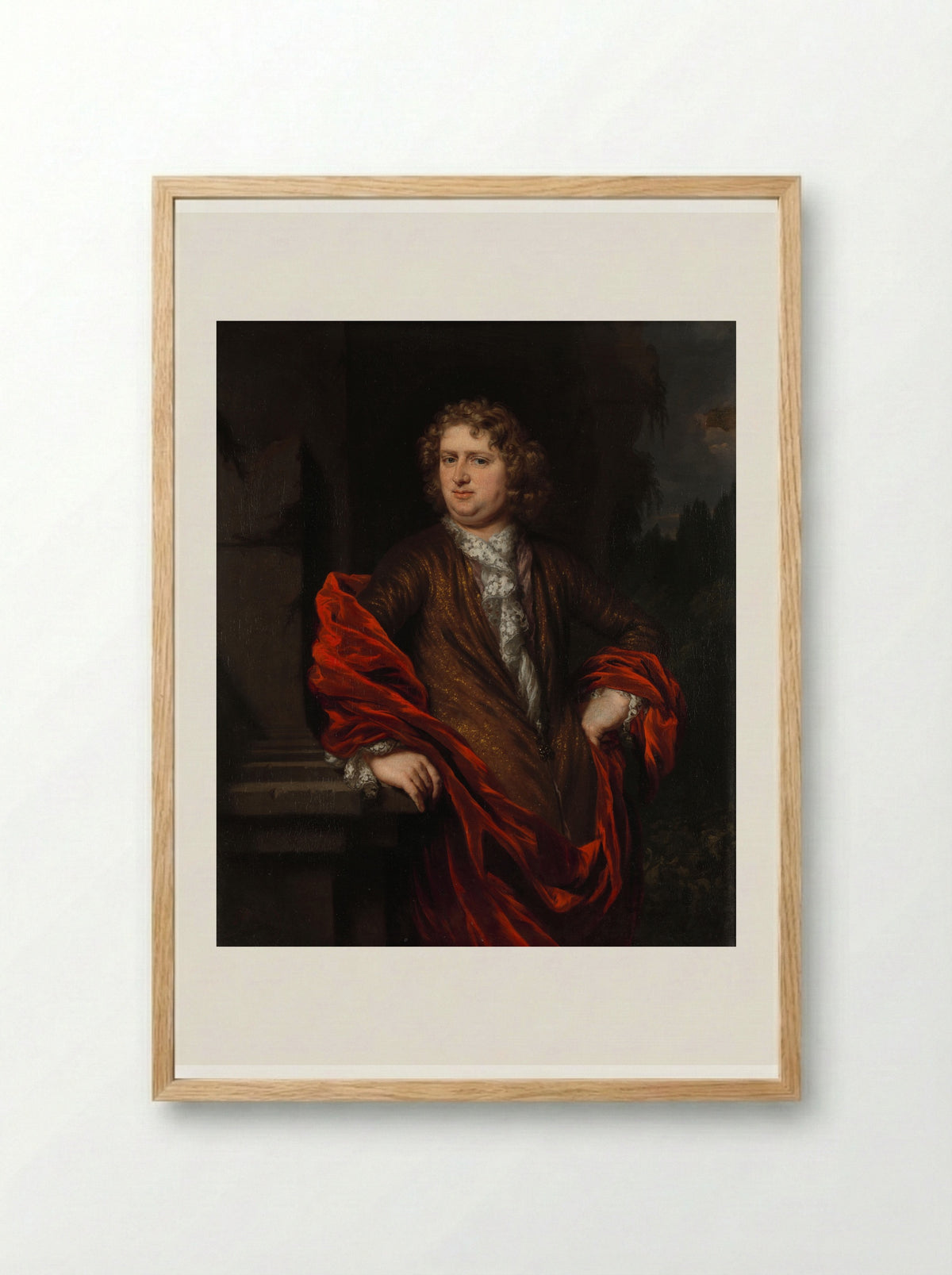 Portret van Pieter Groenendijk - Nicolaes Maes - Framed Print Wood