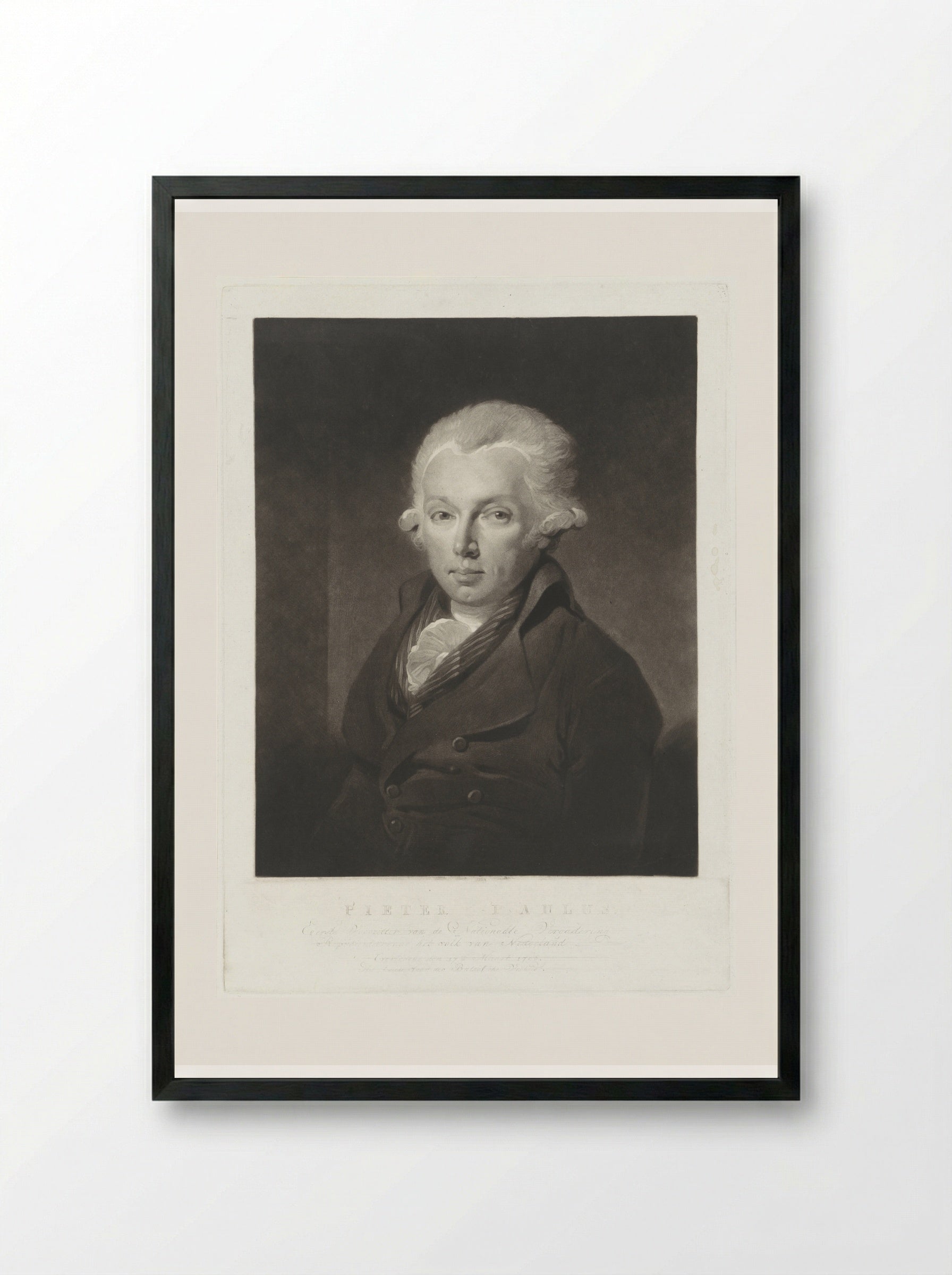 Portret van Pieter Paulus - Charles Howard Hodges - Framed Print Black