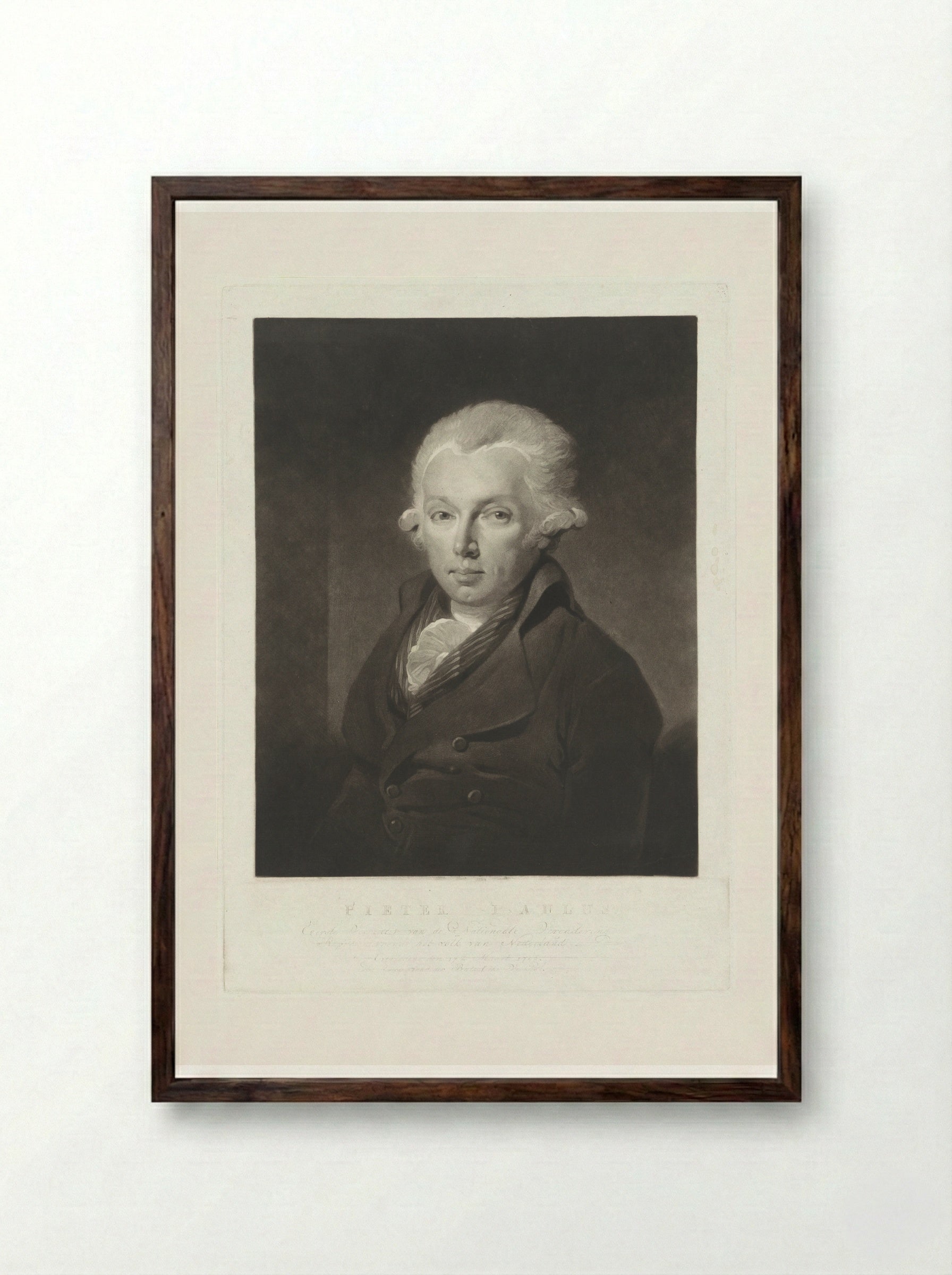 Portret van Pieter Paulus - Charles Howard Hodges - Framed Print Dark Wood