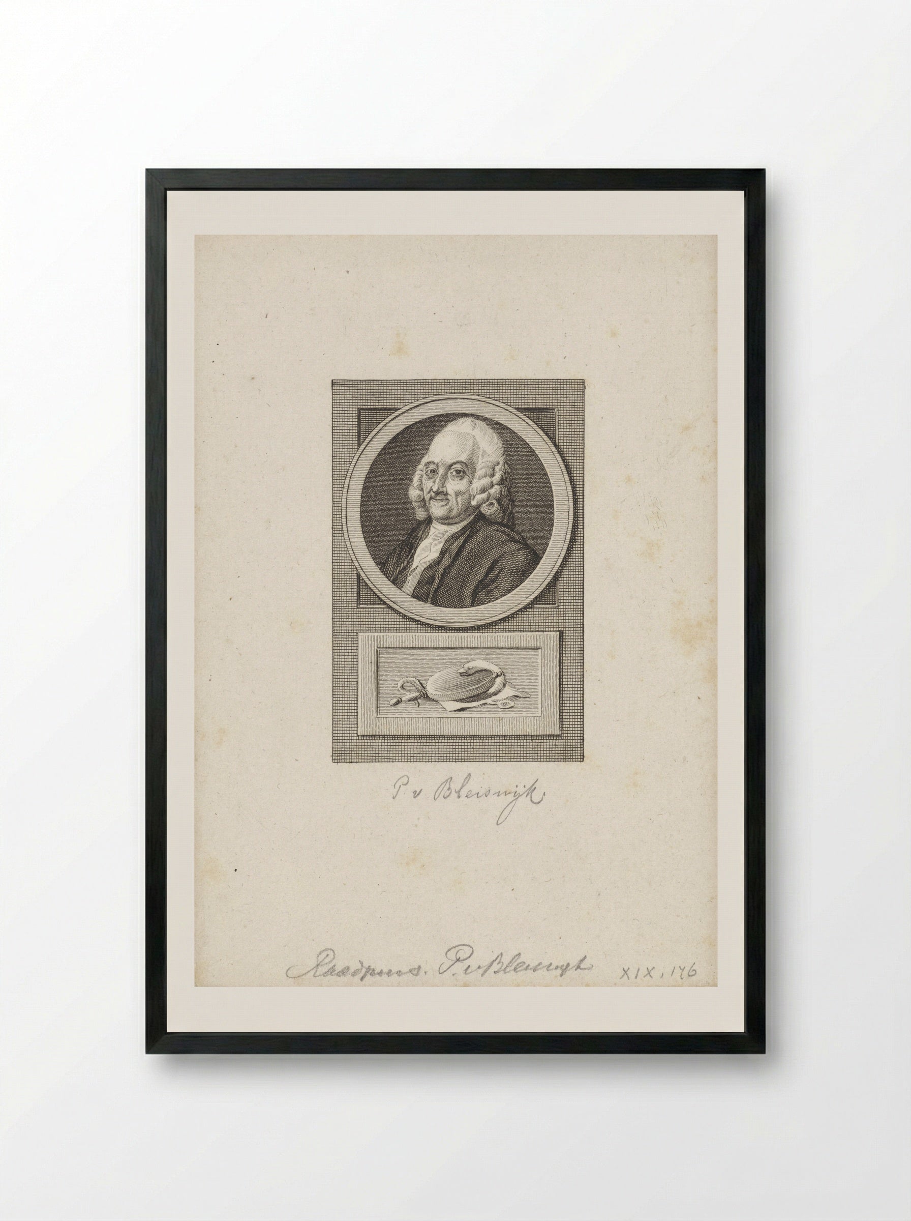 Portret van Pieter van Bleiswijk - Reinier Vinkeles - Framed Print Black