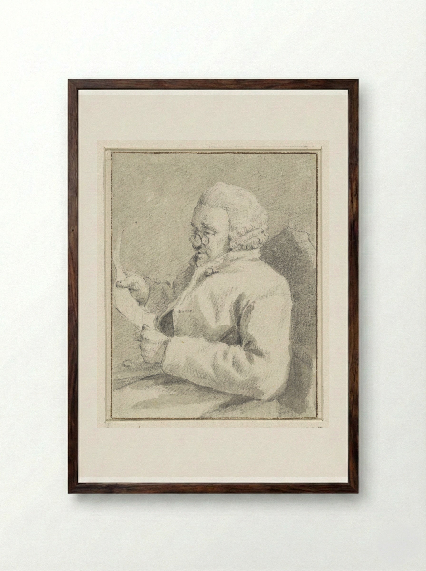 Portret van Pieter van Bleiswijk - Aert Schouman - Framed Print Dark Wood