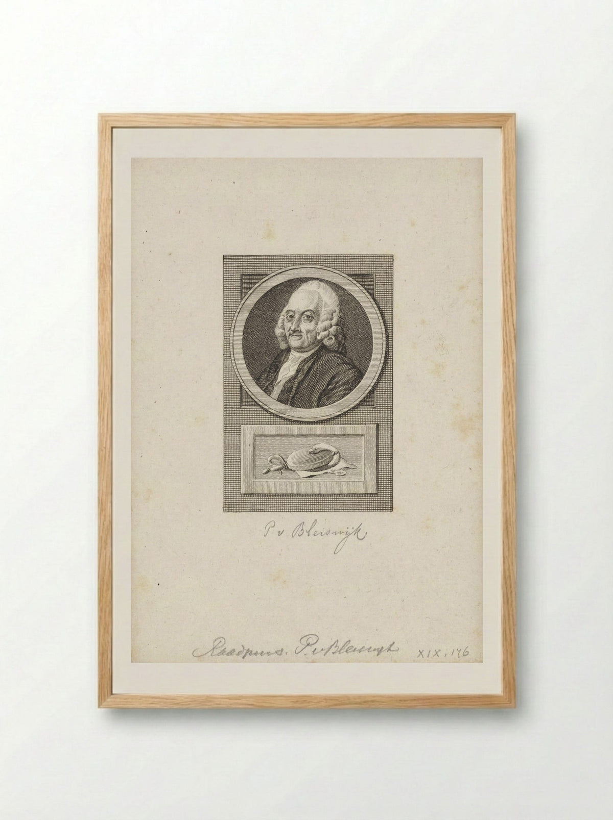 Portret van Pieter van Bleiswijk - Reinier Vinkeles - Framed Print Wood