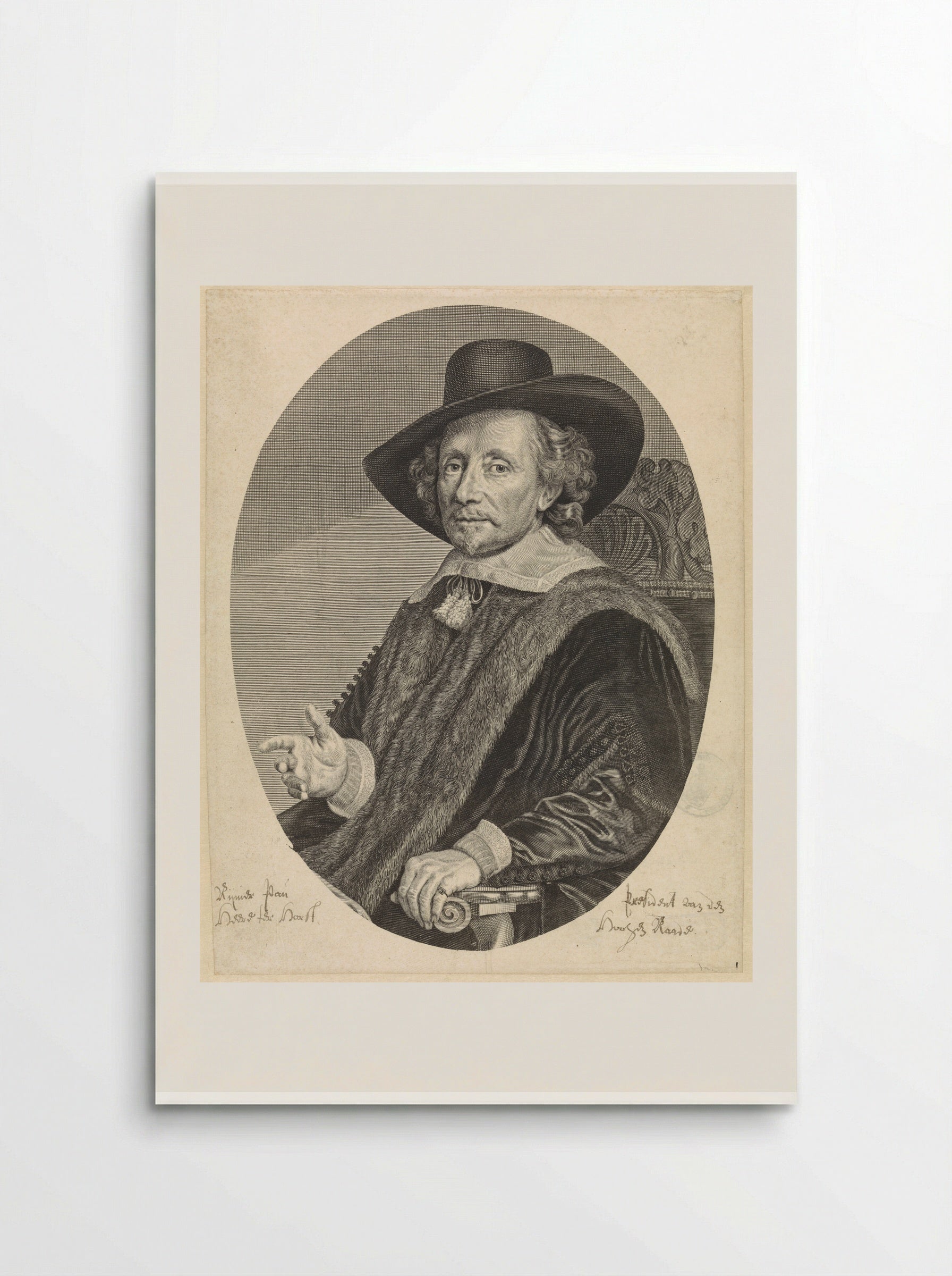 Portret van Reinier Pauw - Theodor Matham - Poster