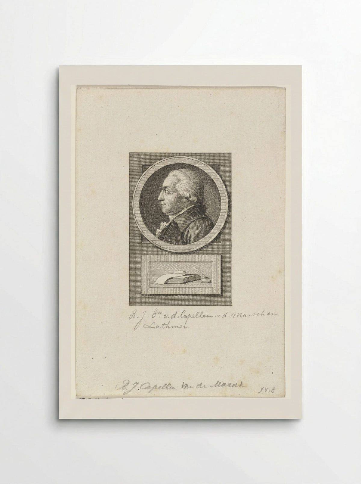 Portret van Robert Jasper van der Capellen - Reinier Vinkeles - Poster