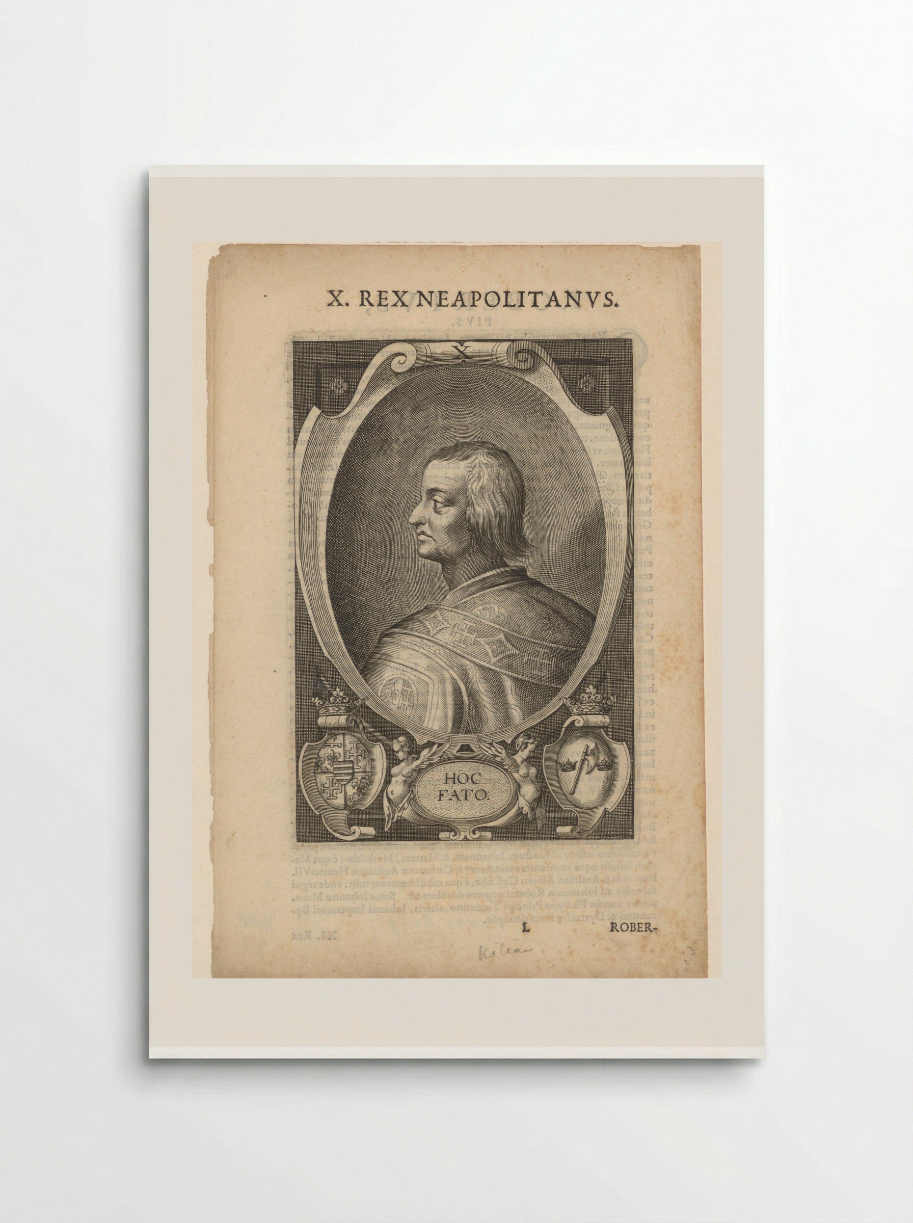 Portret van Robert, koning van Napels - Lucas Kilian - Poster