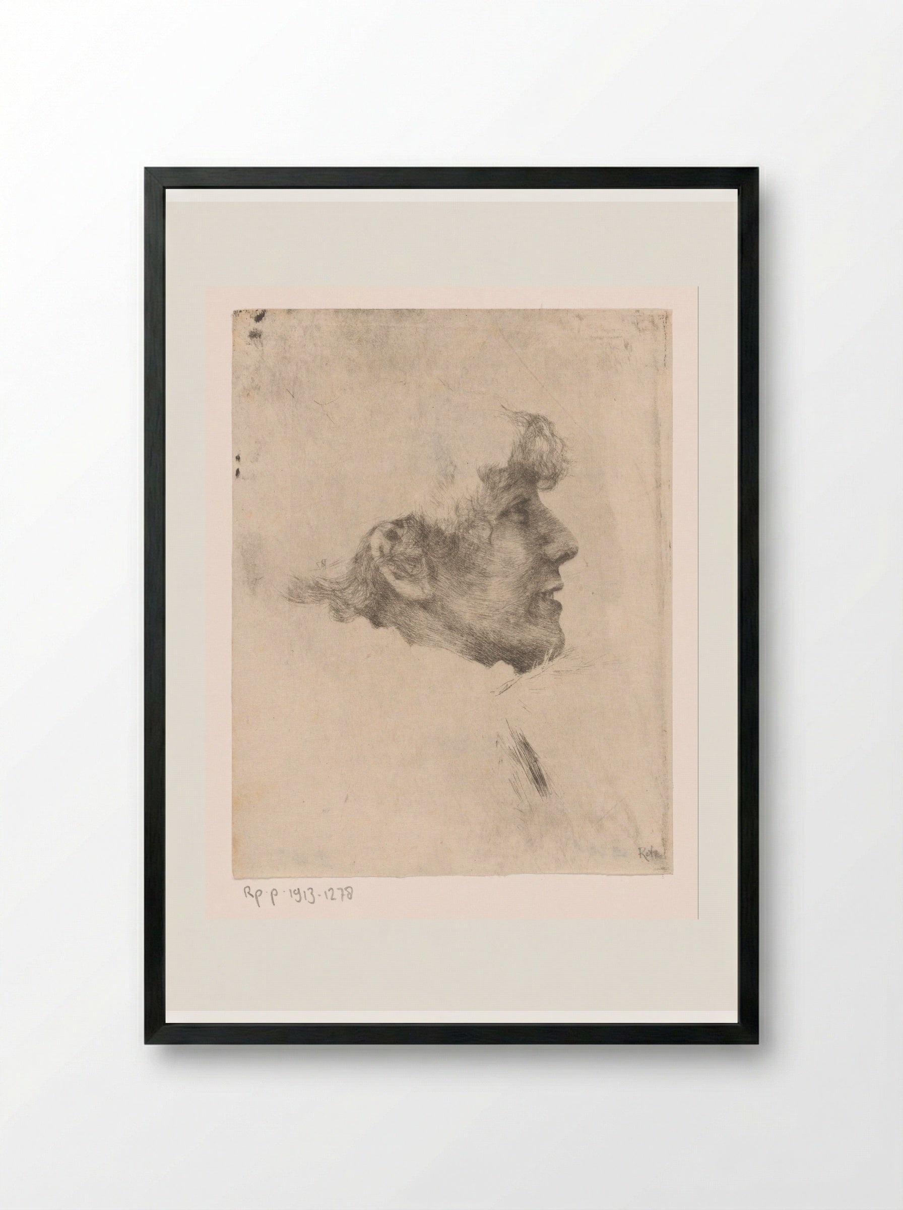 Portret van Sarah Bernhardt - Philip Zilcken - Framed Print Black