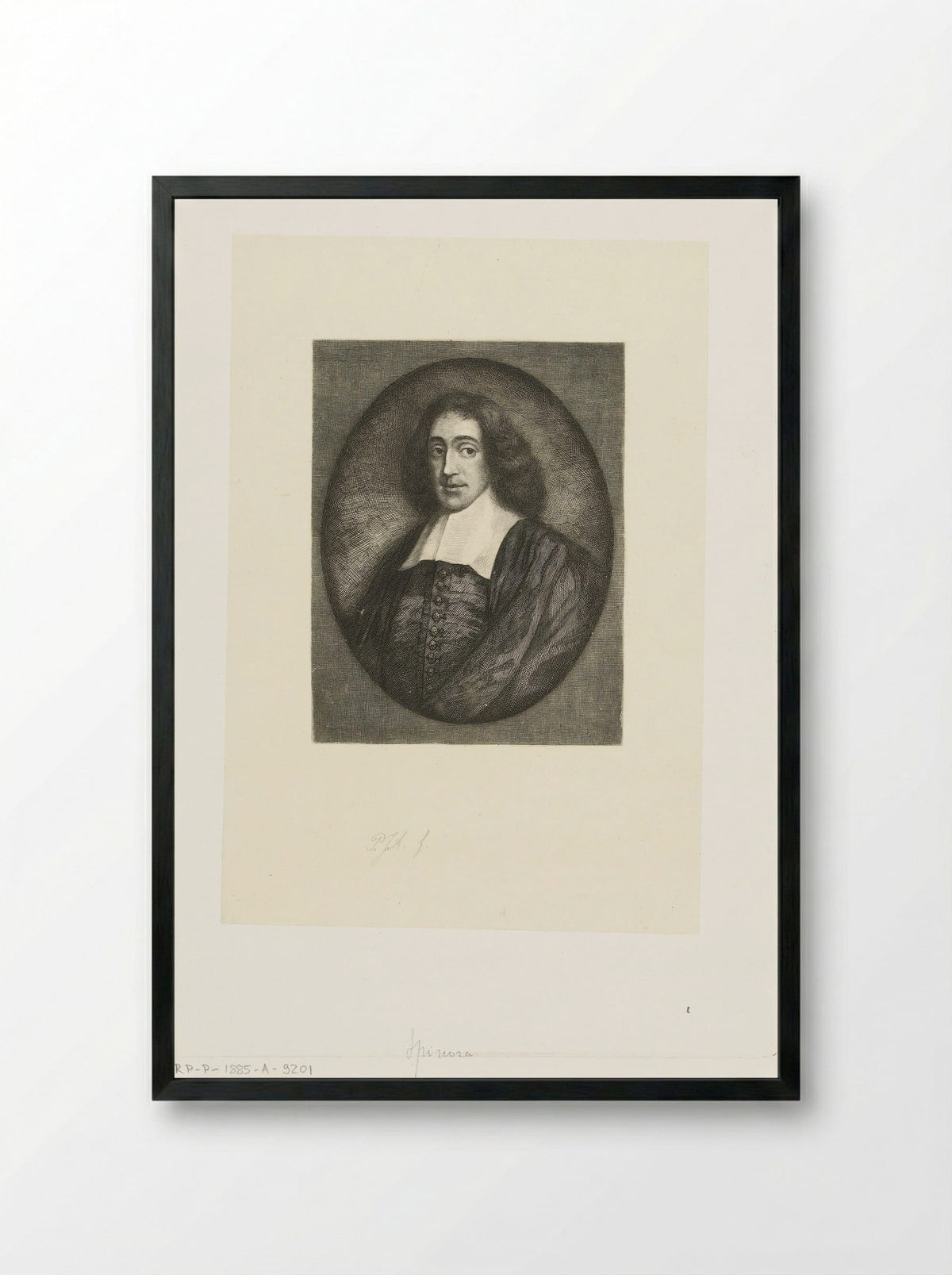 Portret van Spinoza - Petrus Johannes Arendzen - Framed Print Black