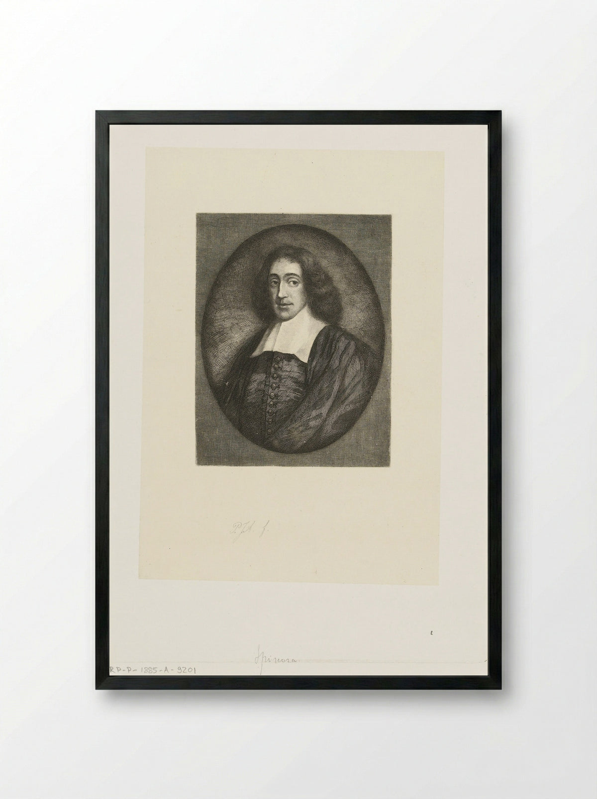 Portret van Spinoza - Petrus Johannes Arendzen - Framed Print Black