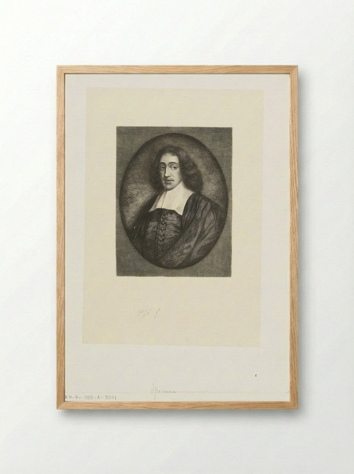 Portret van Spinoza - Petrus Johannes Arendzen - Framed Print Wood