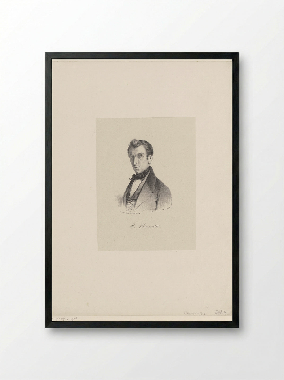 Portret van Taco Roorda - Hilmar Johannes Backer - Framed Print Black