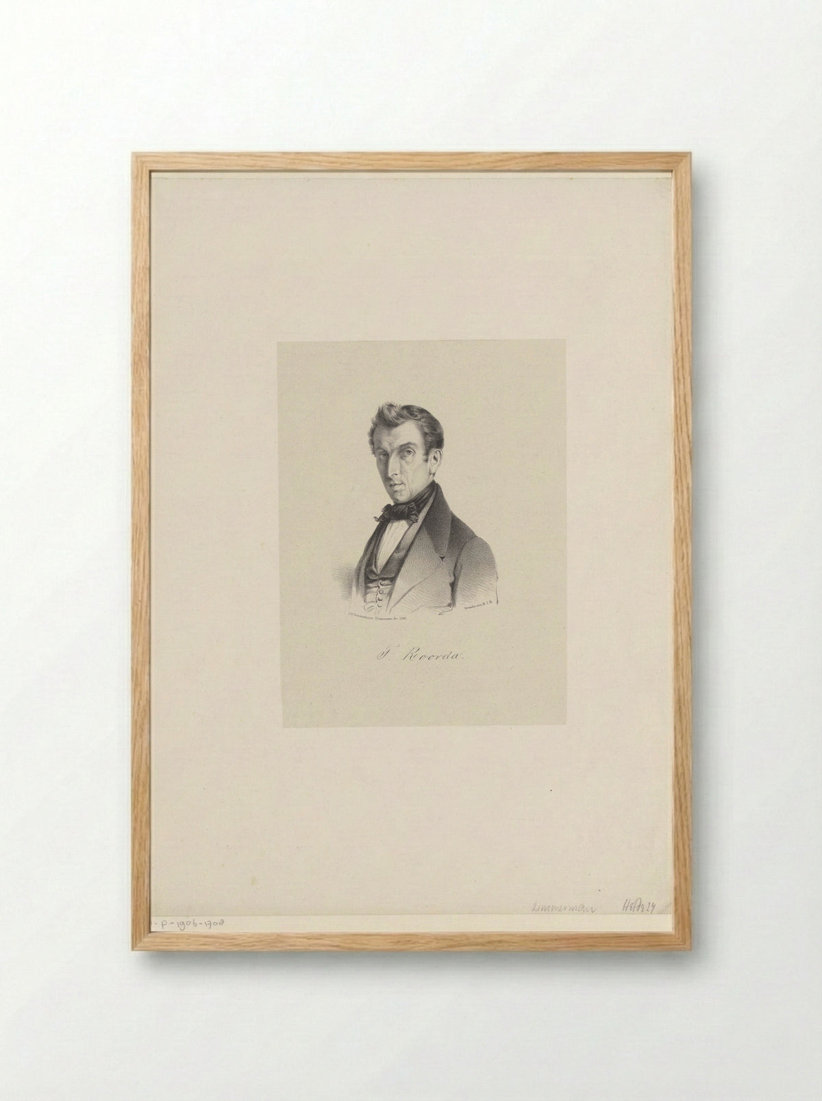 Portret van Taco Roorda - Hilmar Johannes Backer - Framed Print Wood