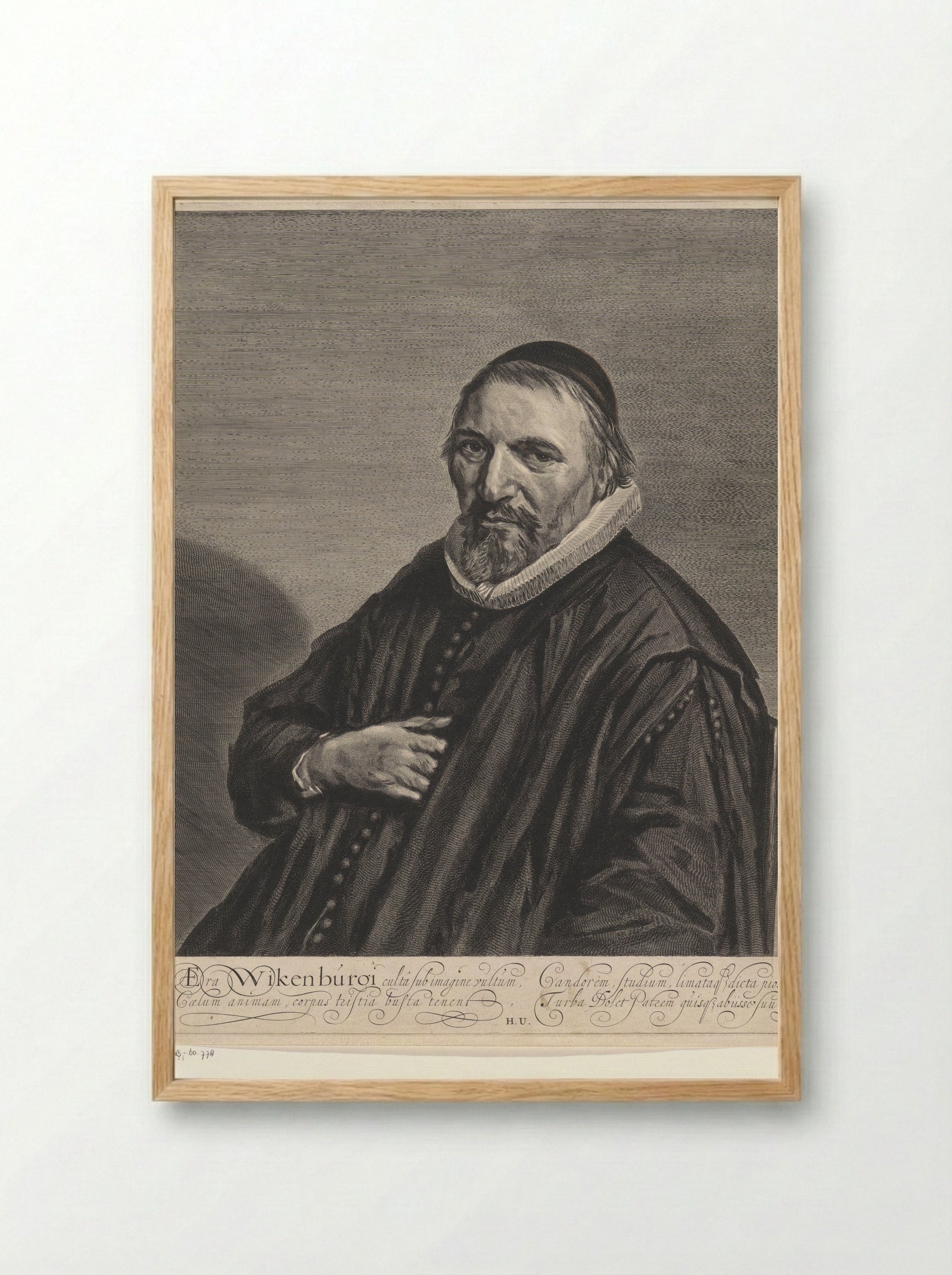 Portret van Theodorus Wikenburg - Jonas Suyderhoef - Framed Print Wood