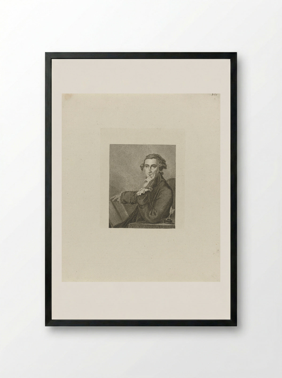 Portret van Thomas Paine - Theodorus de Roode - Framed Print Black