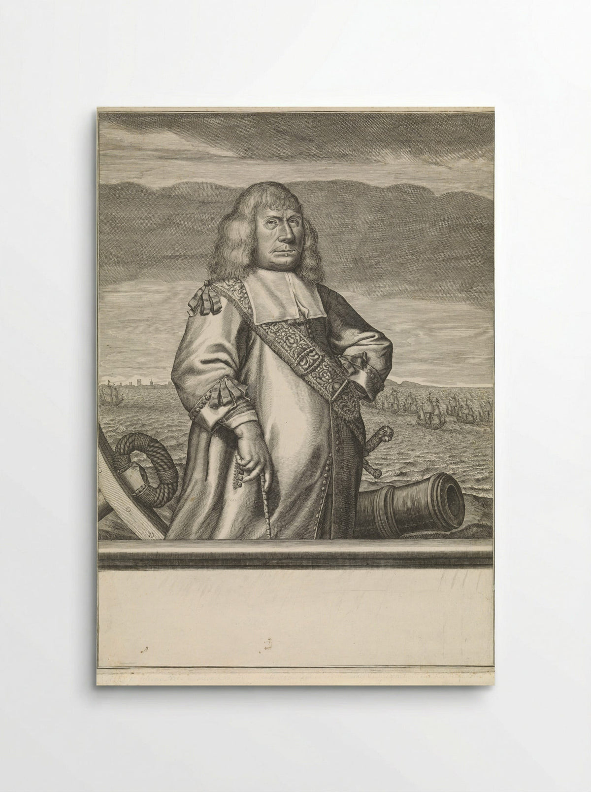 Portret van Volkert Schram, Vice-admiraal van Holland en West-Friesland - Jan Veenhuysen - Poster