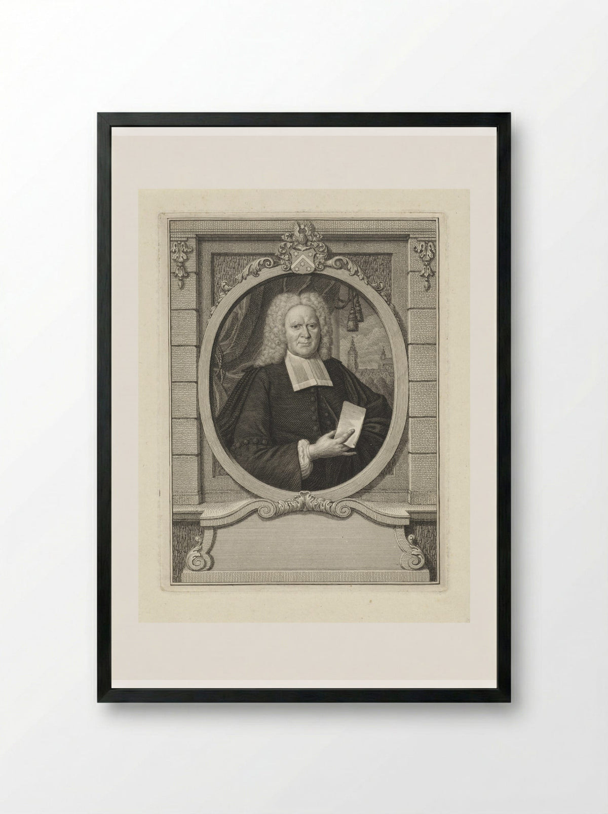 Portret van Wigbold Muilman - Pieter Tanjé - Framed Print Black