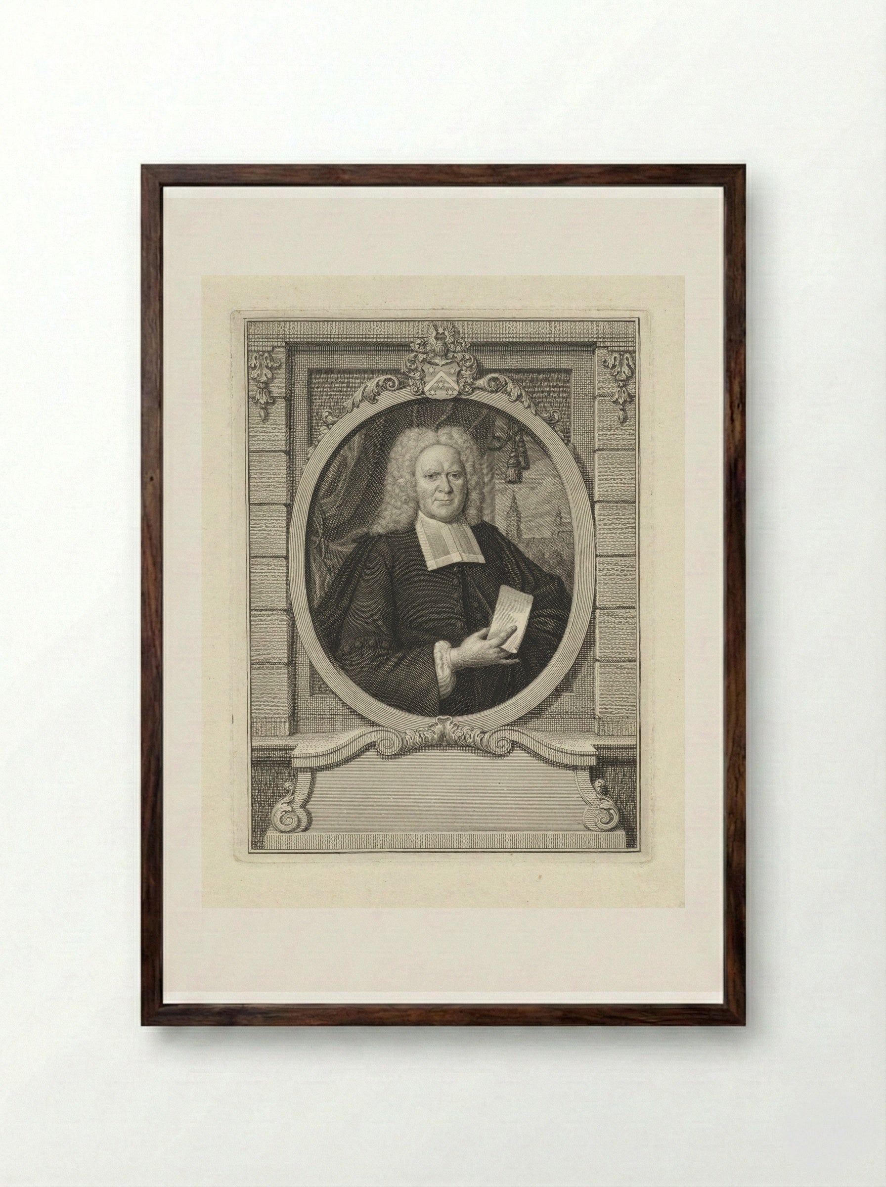 Portret van Wigbold Muilman - Pieter Tanjé - Framed Print Dark Wood
