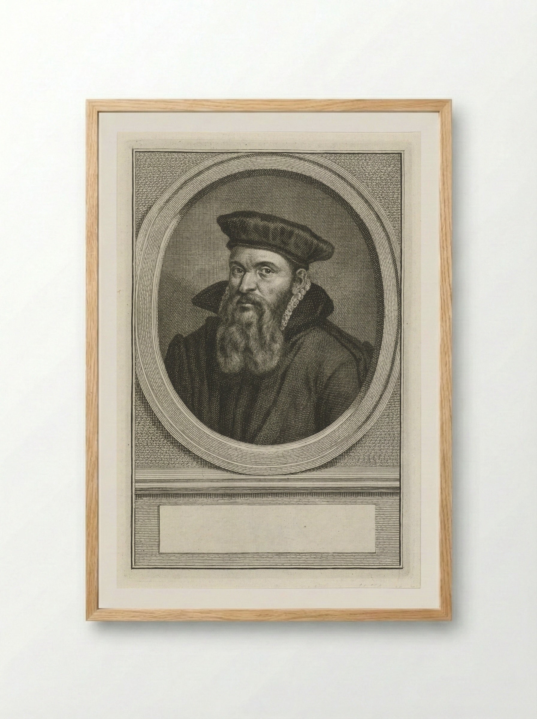 Portret van Willem Bardes - Jacob Houbraken - Framed Print Wood