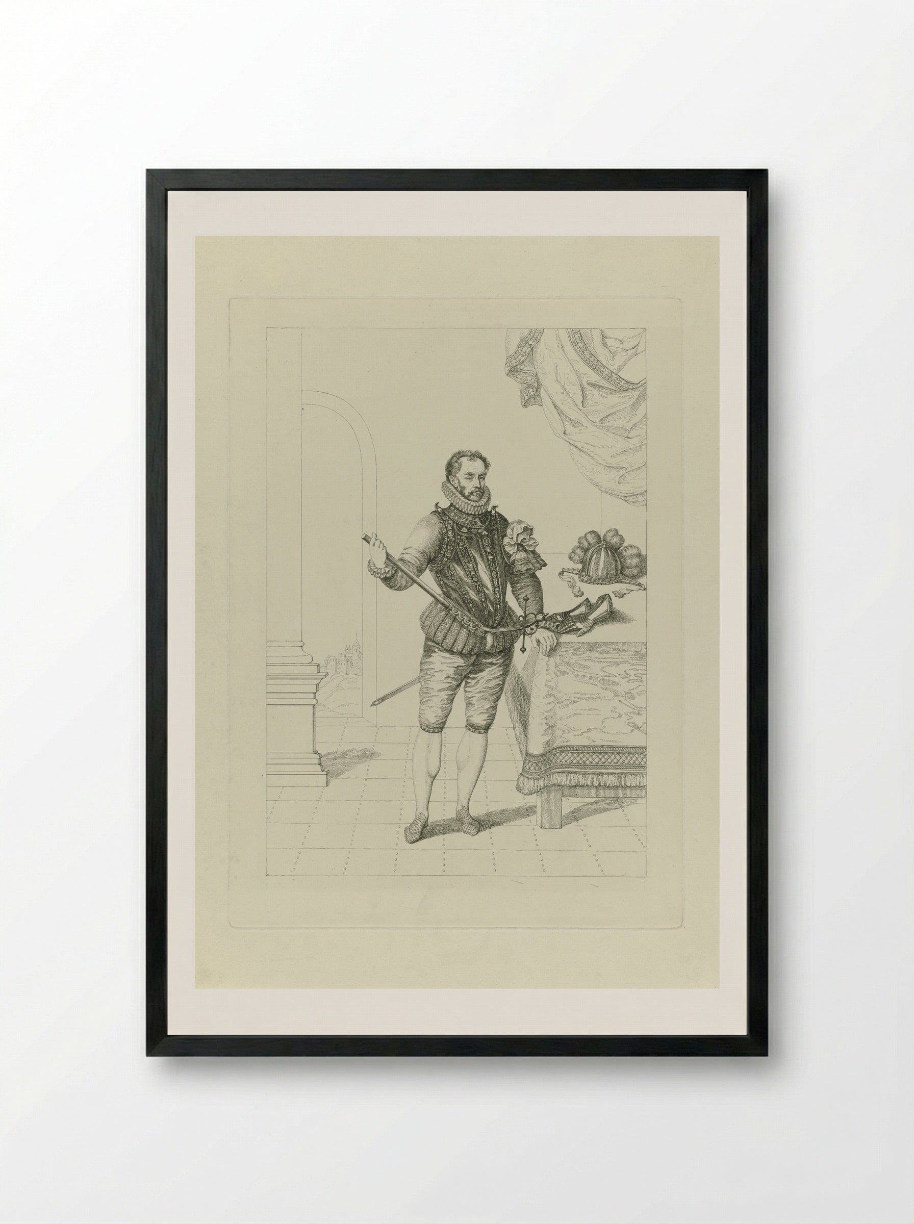 Portret van Willem I, prins van Oranje - Charles Turner - Framed Print Black