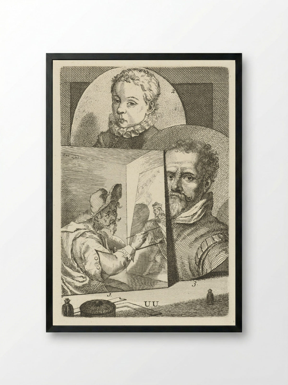 Portret van Willem I, prins van Oranje - Zacharias Dolendo - Framed Print Black