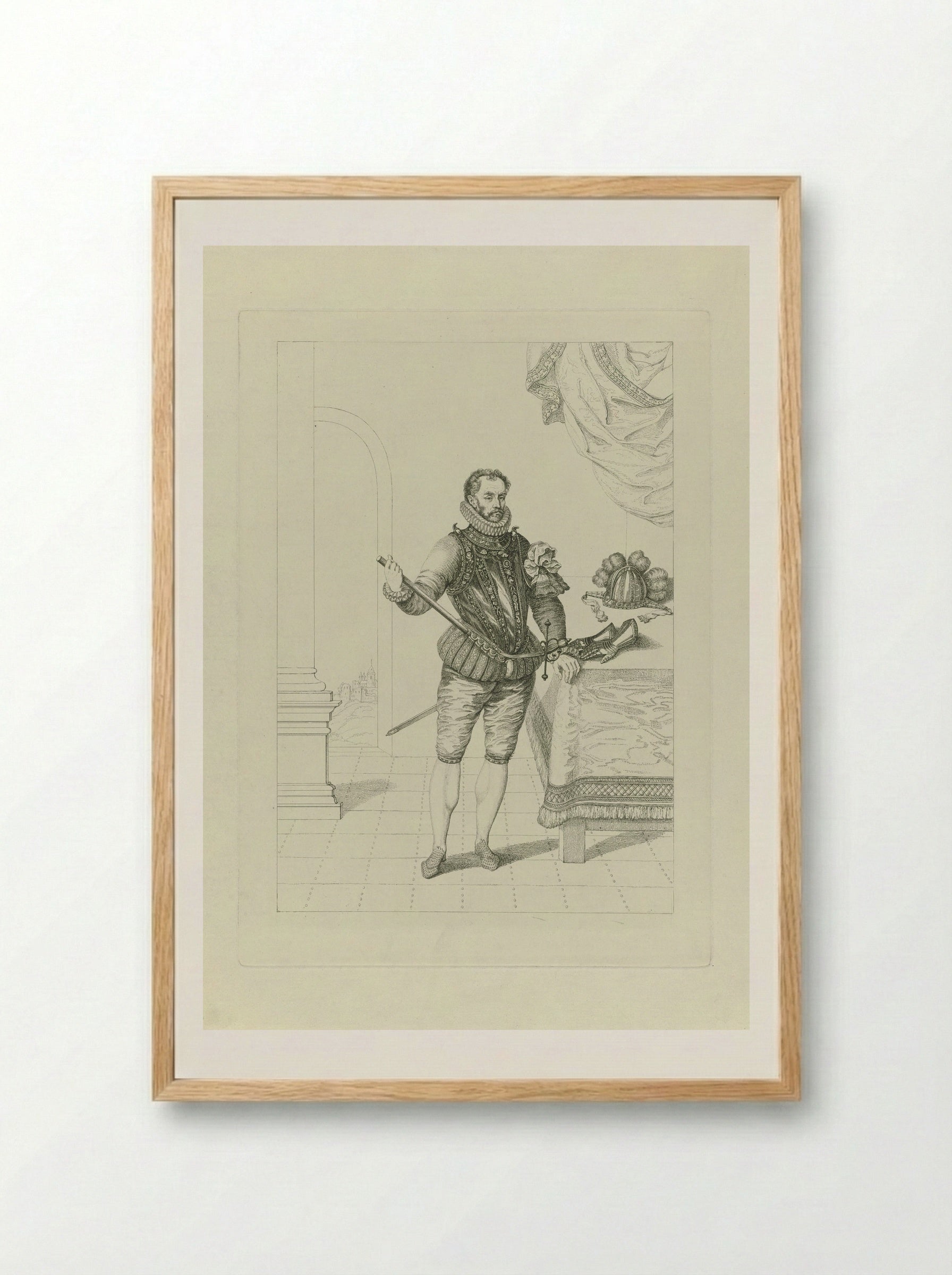 Portret van Willem I, prins van Oranje - Charles Turner - Framed Print Wood