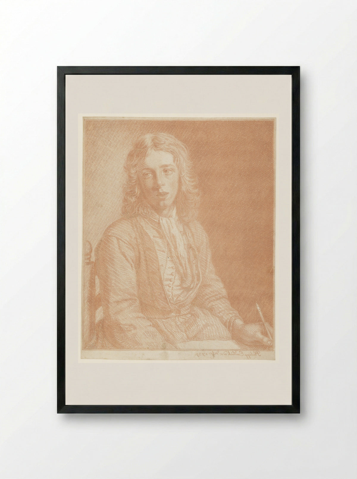 Portret van Willem IV, prins van Oranje-Nassau - Philippus Endlich - Framed Print Black