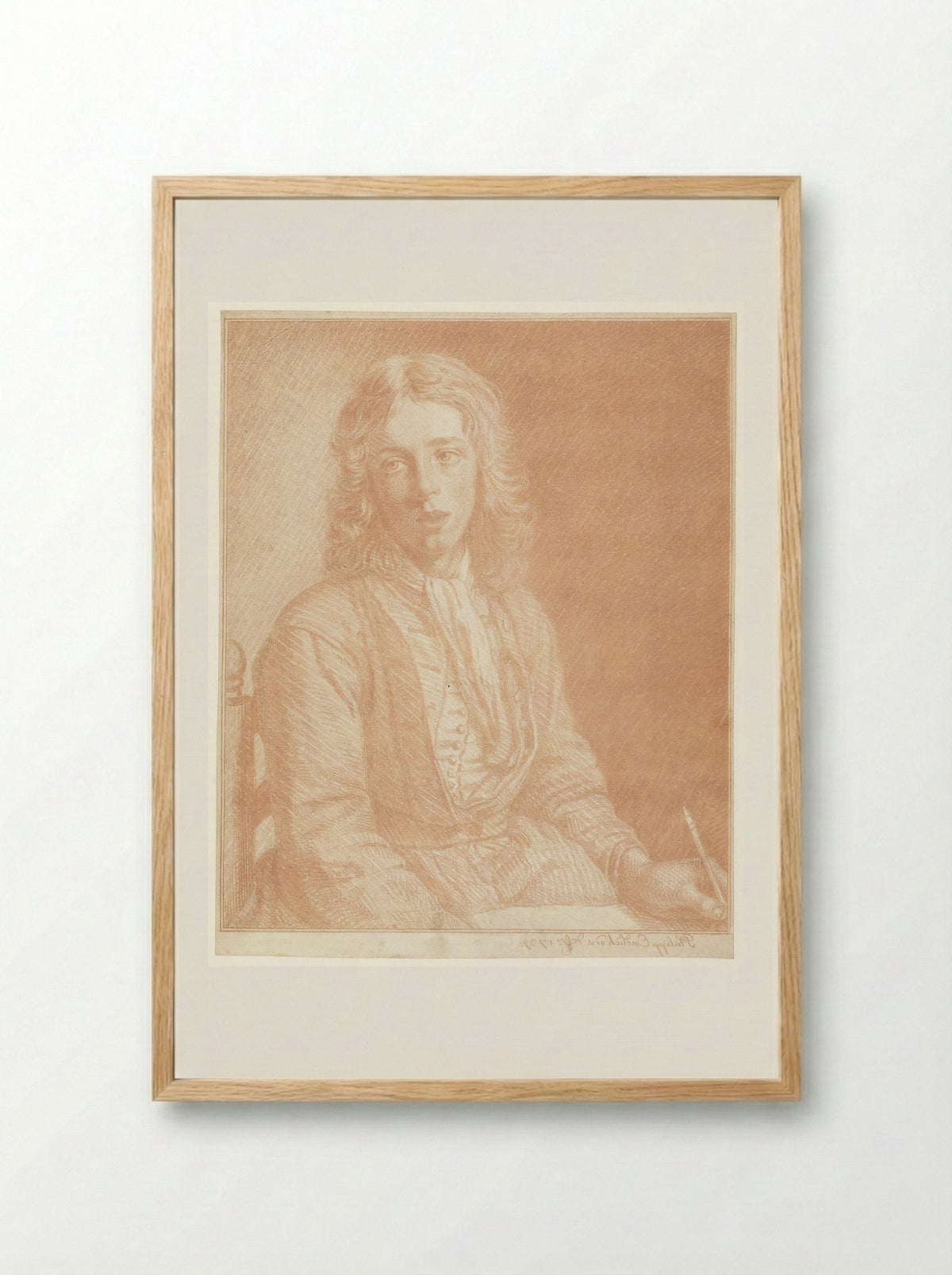 Portret van Willem IV, prins van Oranje-Nassau - Philippus Endlich - Framed Print Wood