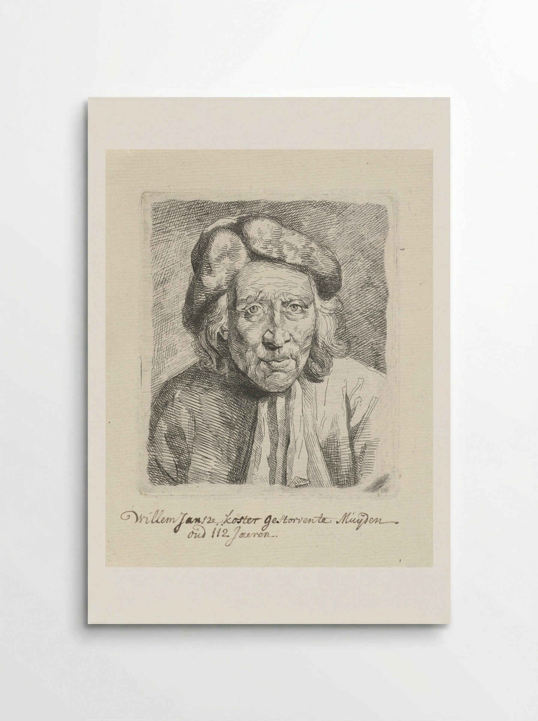 Portret van Willem Jansz. Koster - Julius Henricus Quinkhard - Poster