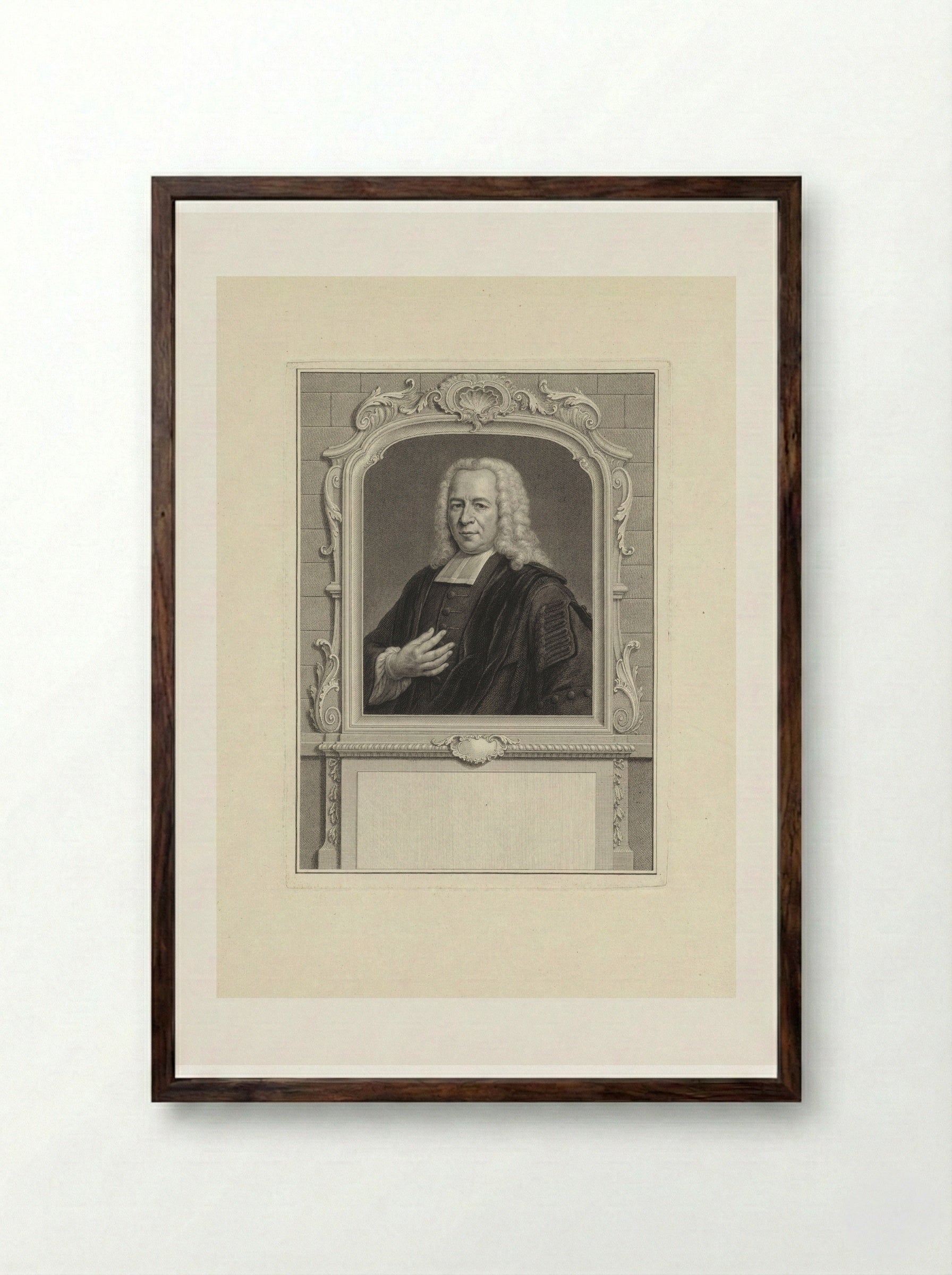 Portret van Willem van Irhoven - Pieter Tanjé - Framed Print Dark Wood