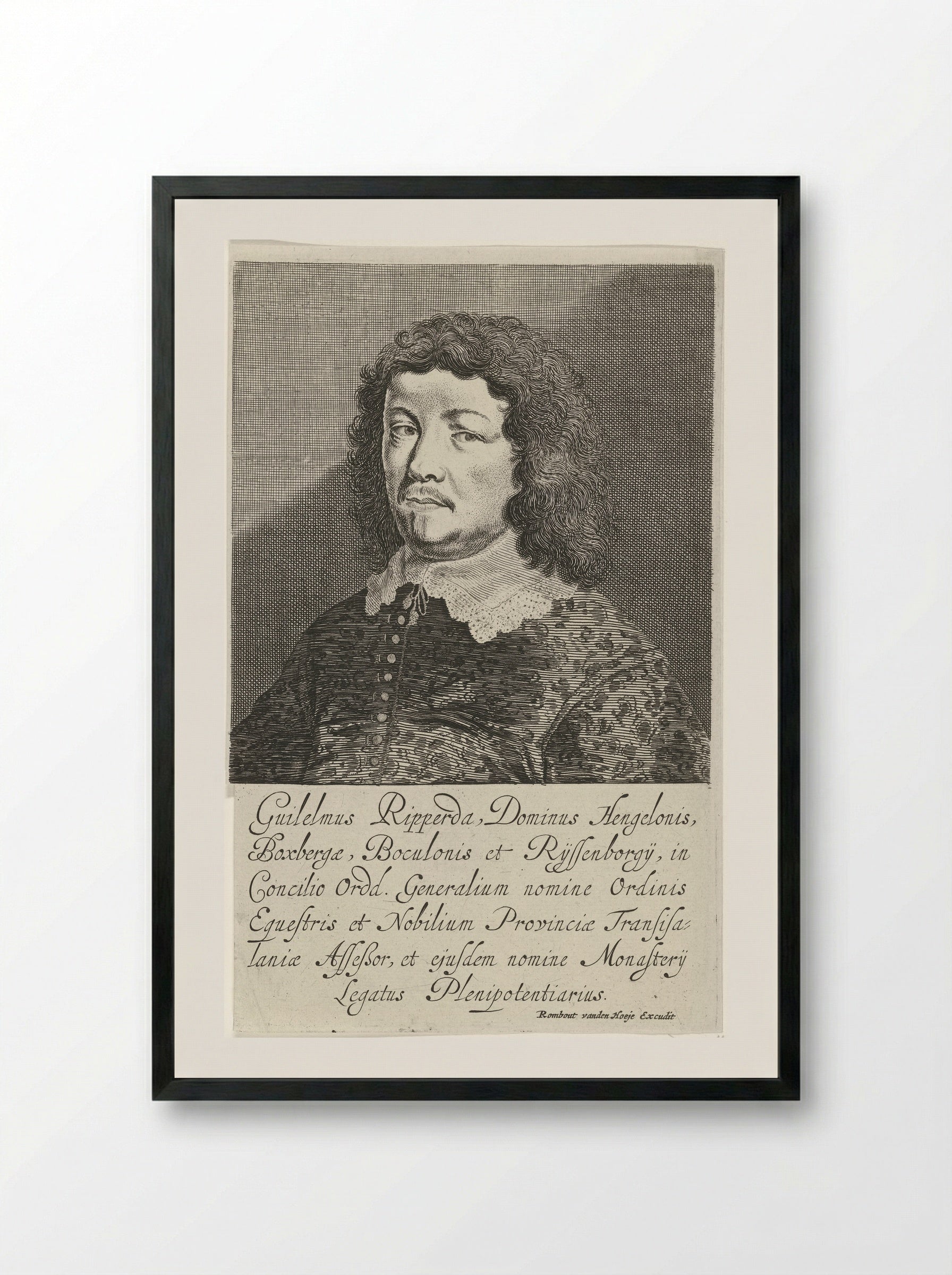Portret van Willem van Ripperda - Pieter Nolpe - Framed Print Black