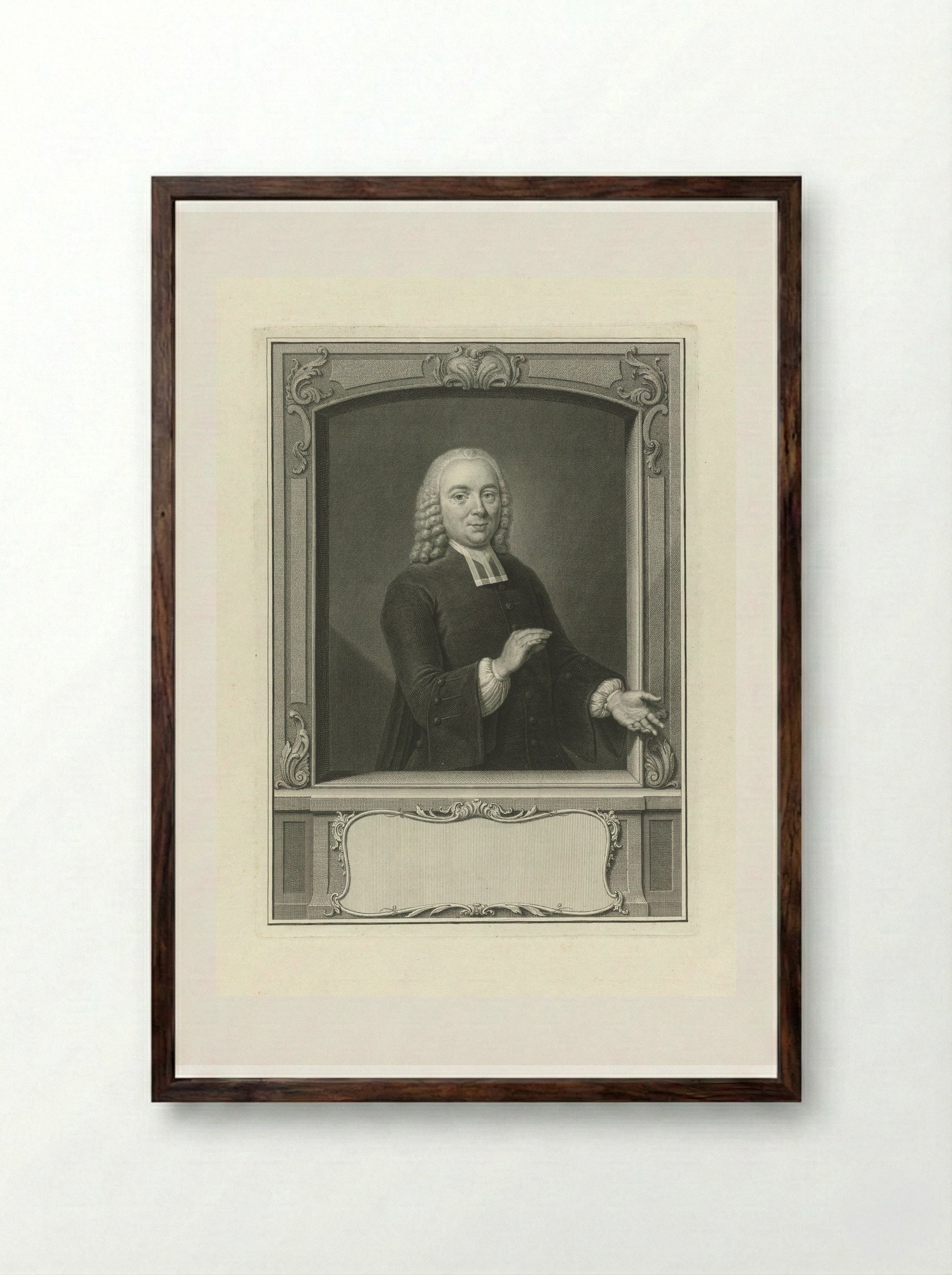 Portret van Willem van den Broek - Pieter Tanjé - Framed Print Dark Wood