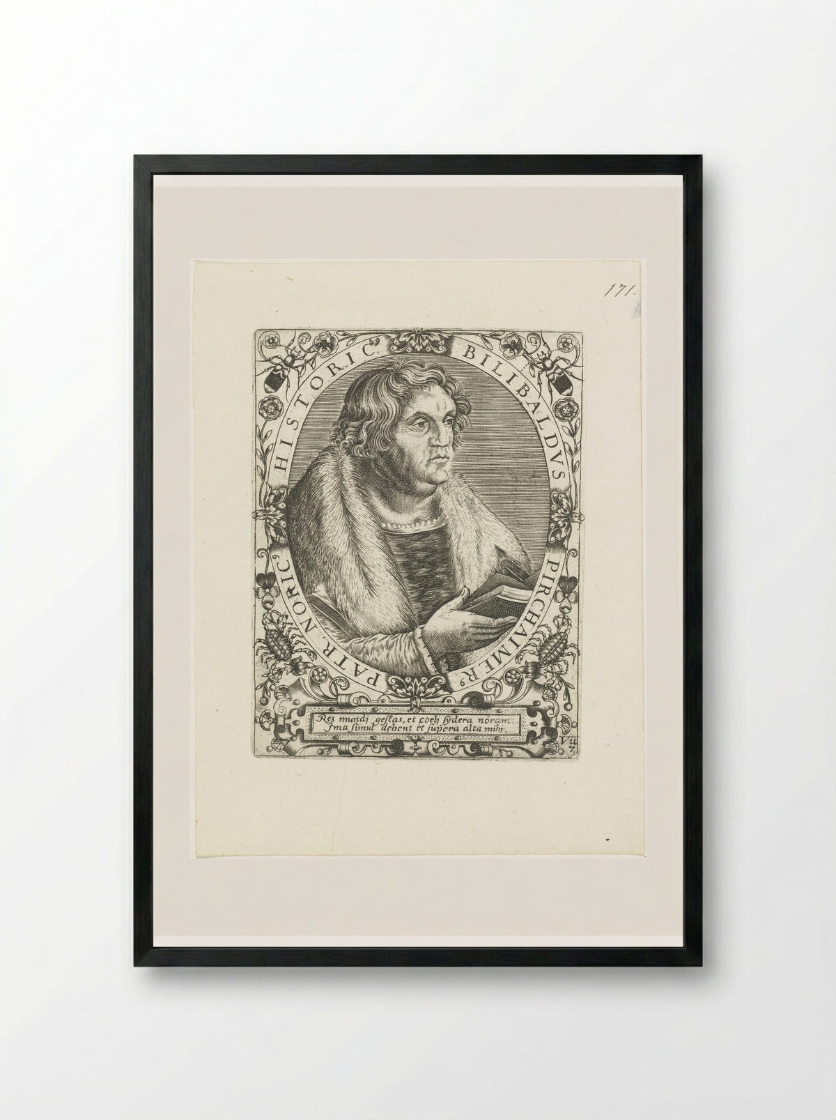 Portret van Willibald Pirckheimer - Theodor de Bry - Framed Print Black