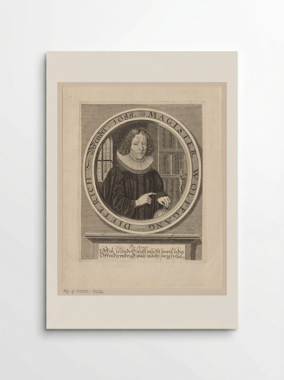 Portret van Wolfgang Dietrich Wendel - Johann Alexander Böner - Poster