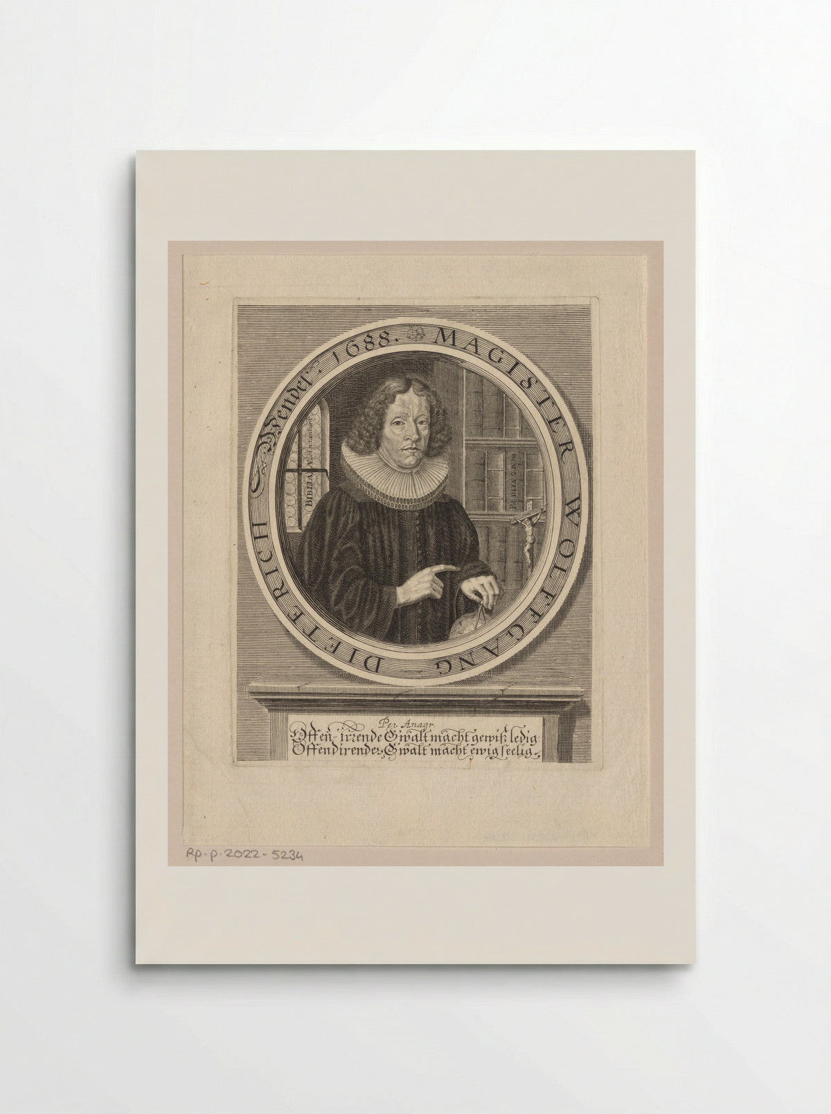Portret van Wolfgang Dietrich Wendel - Johann Alexander Böner - Poster