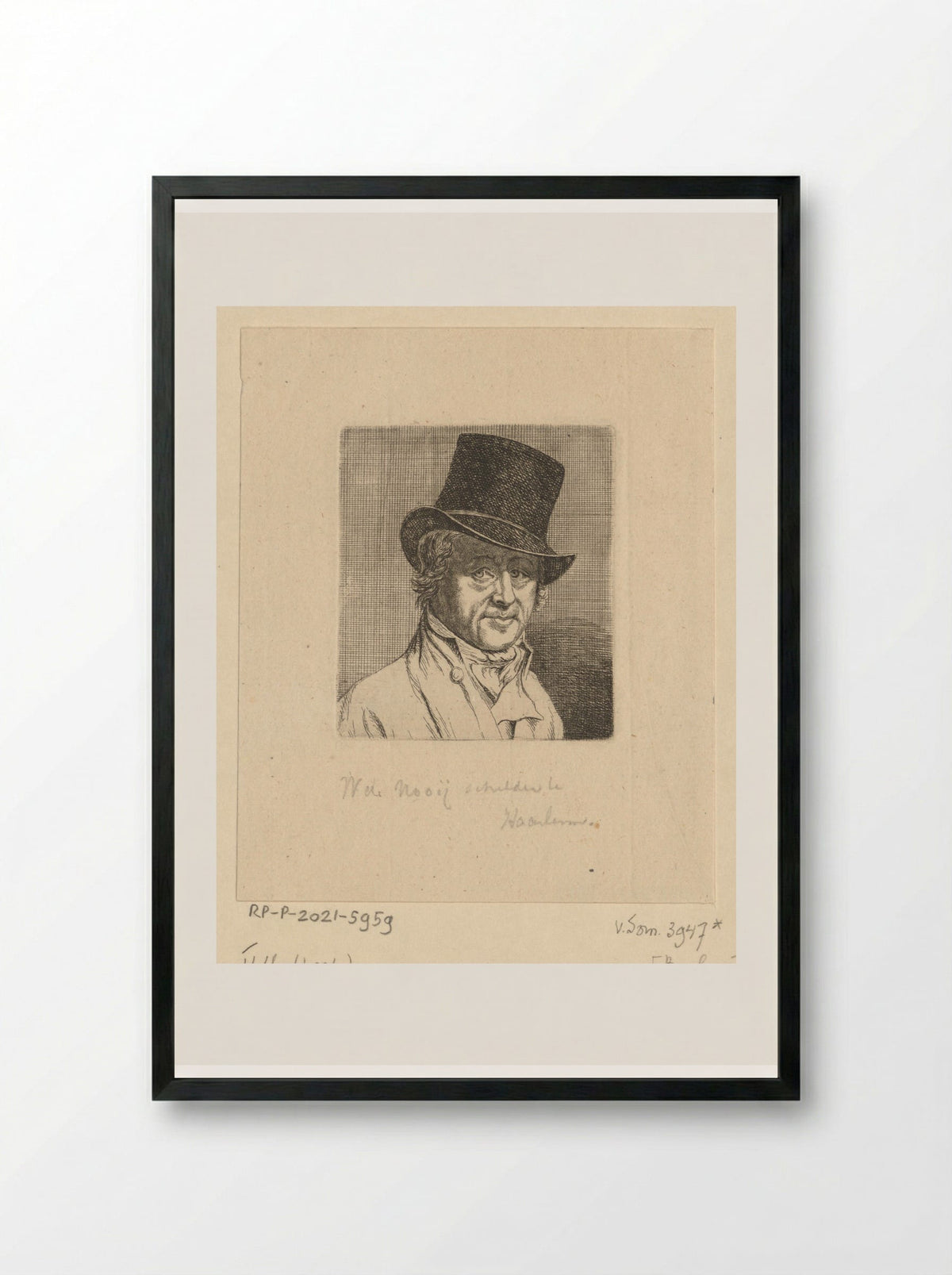 Portret van Wouterus de Nooy - Ernst Willem Jan Bagelaar - Framed Print Black