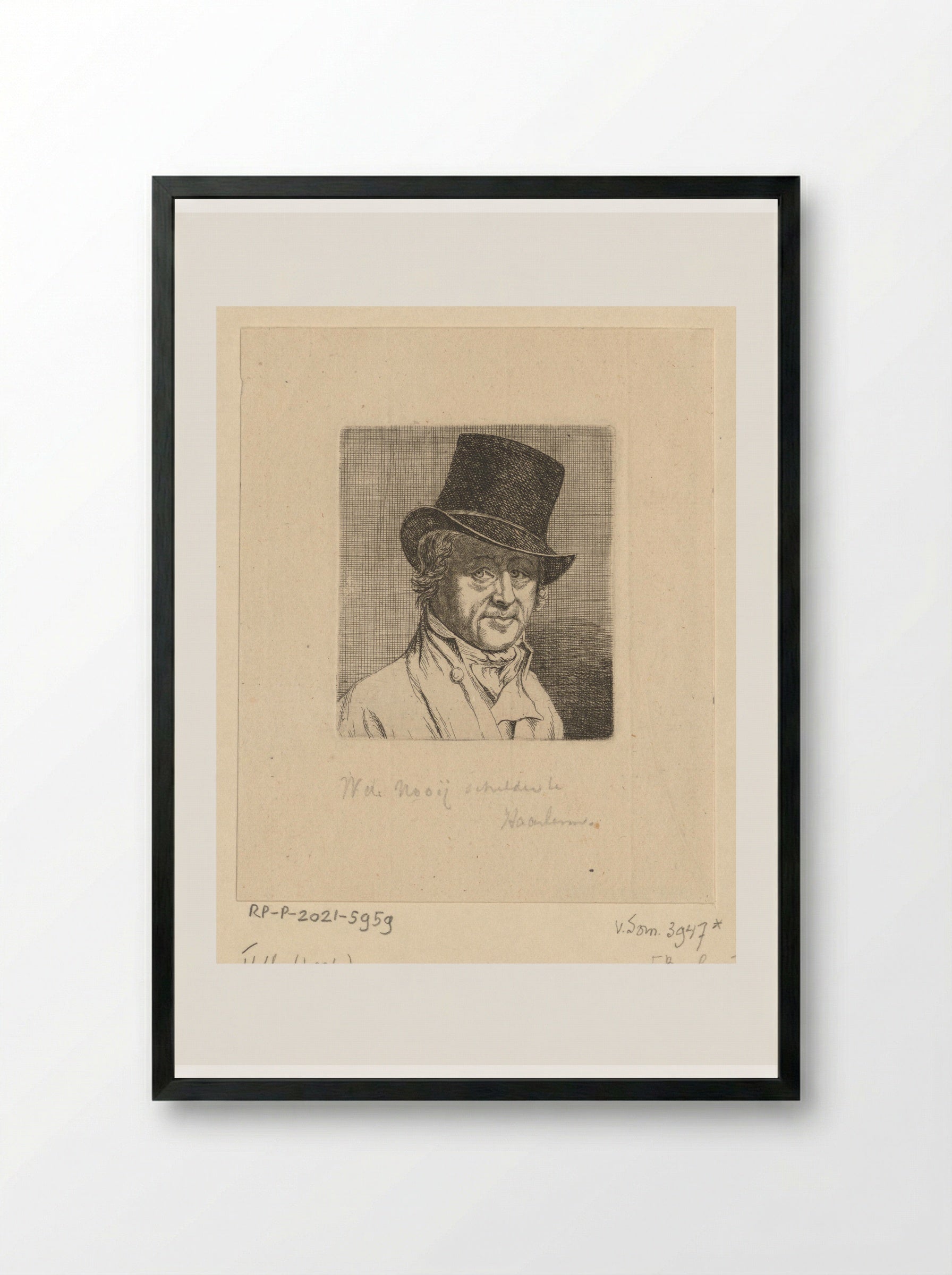 Portret van Wouterus de Nooy - Ernst Willem Jan Bagelaar - Framed Print Black