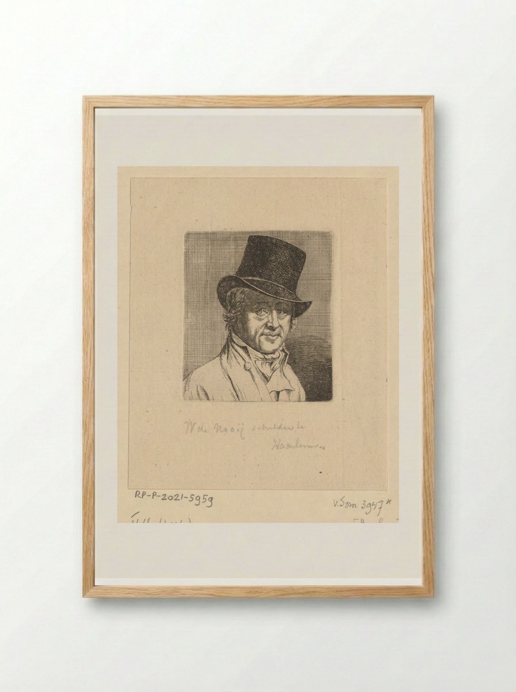 Portret van Wouterus de Nooy - Ernst Willem Jan Bagelaar - Framed Print Wood
