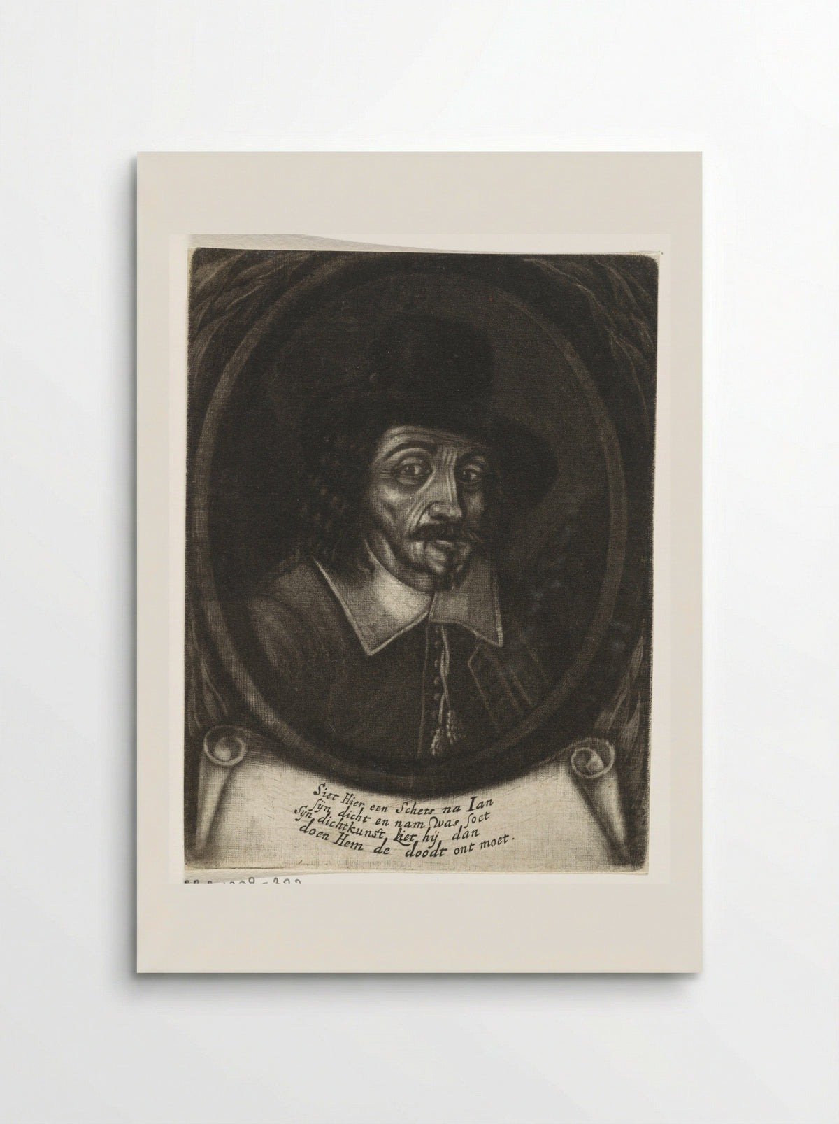 Portret van de dichter Jan Soet - Harmen de Mayer - Poster