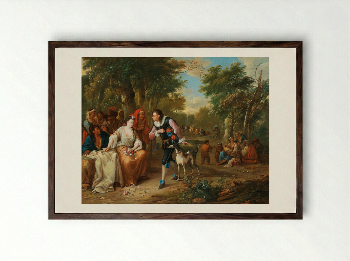 Portret van de eerste graaf van Albemarle - Hendrik Carré (I) - Framed Print Dark Wood