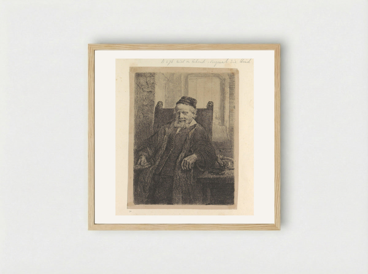 Portret van de goudsmid Jan Lutma - Henry Louis Basan - Framed Print Wood