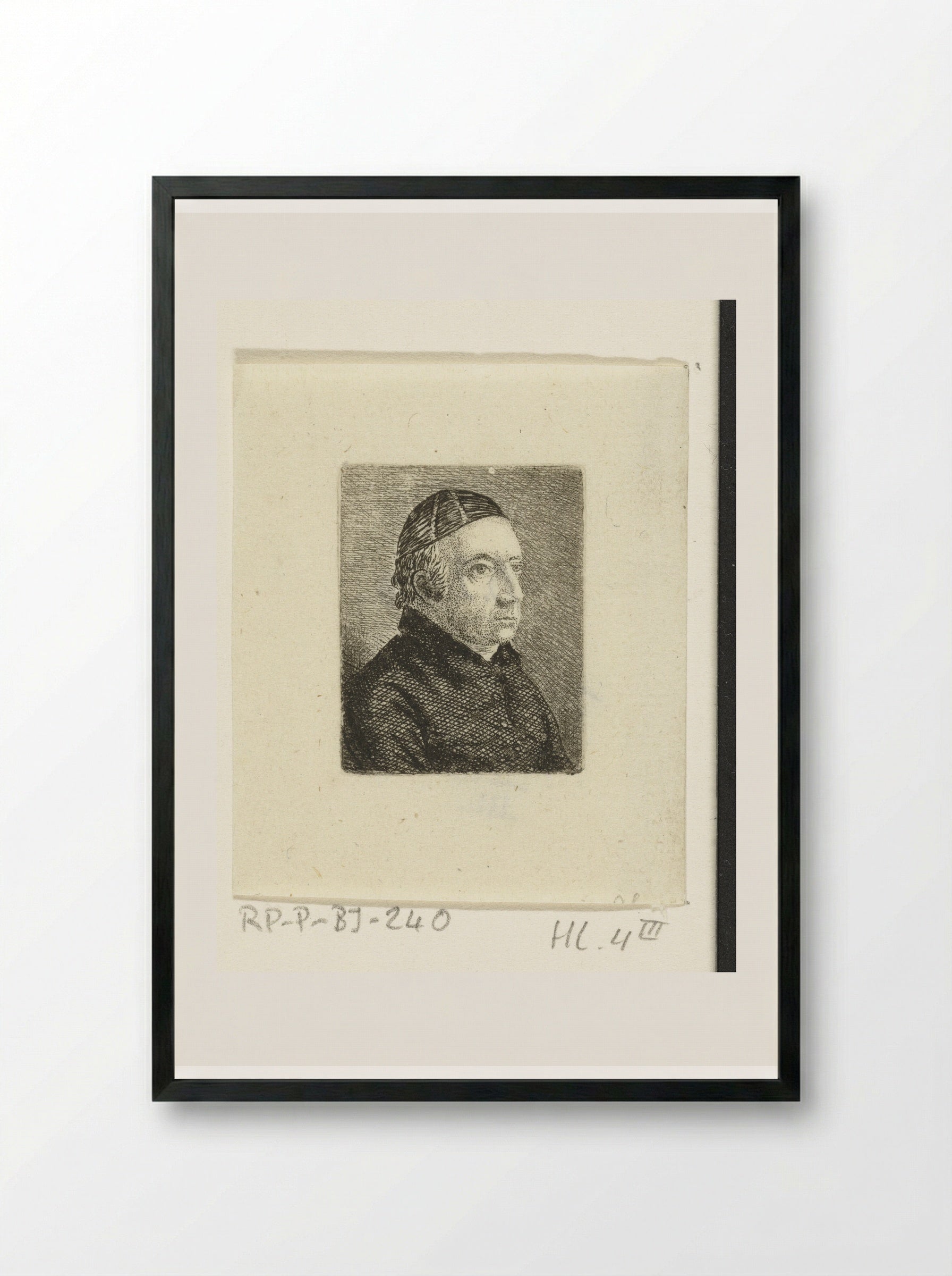 Portret van de heer Hagedorn koopman uit Bremen - Ernst Willem Jan Bagelaar - Framed Print Black