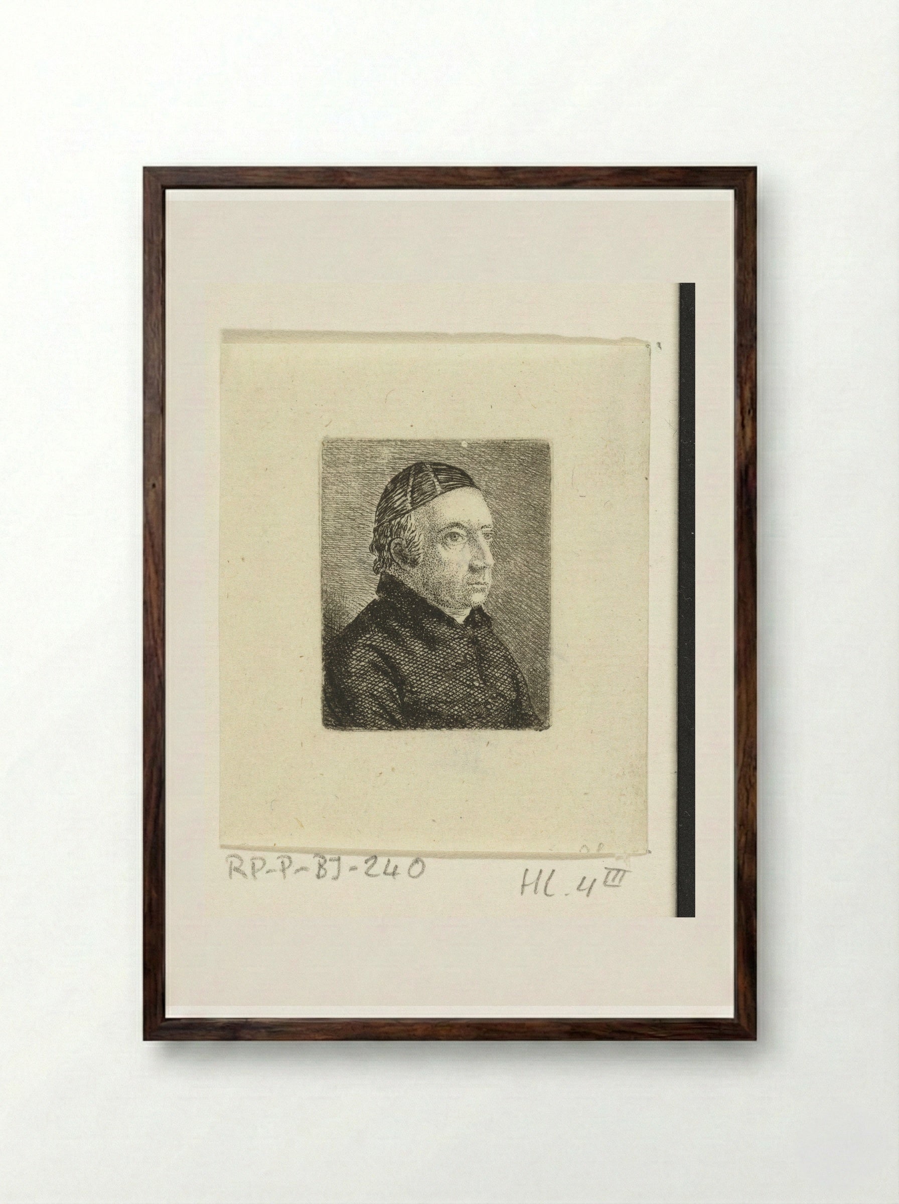 Portret van de heer Hagedorn koopman uit Bremen - Ernst Willem Jan Bagelaar - Framed Print Dark Wood