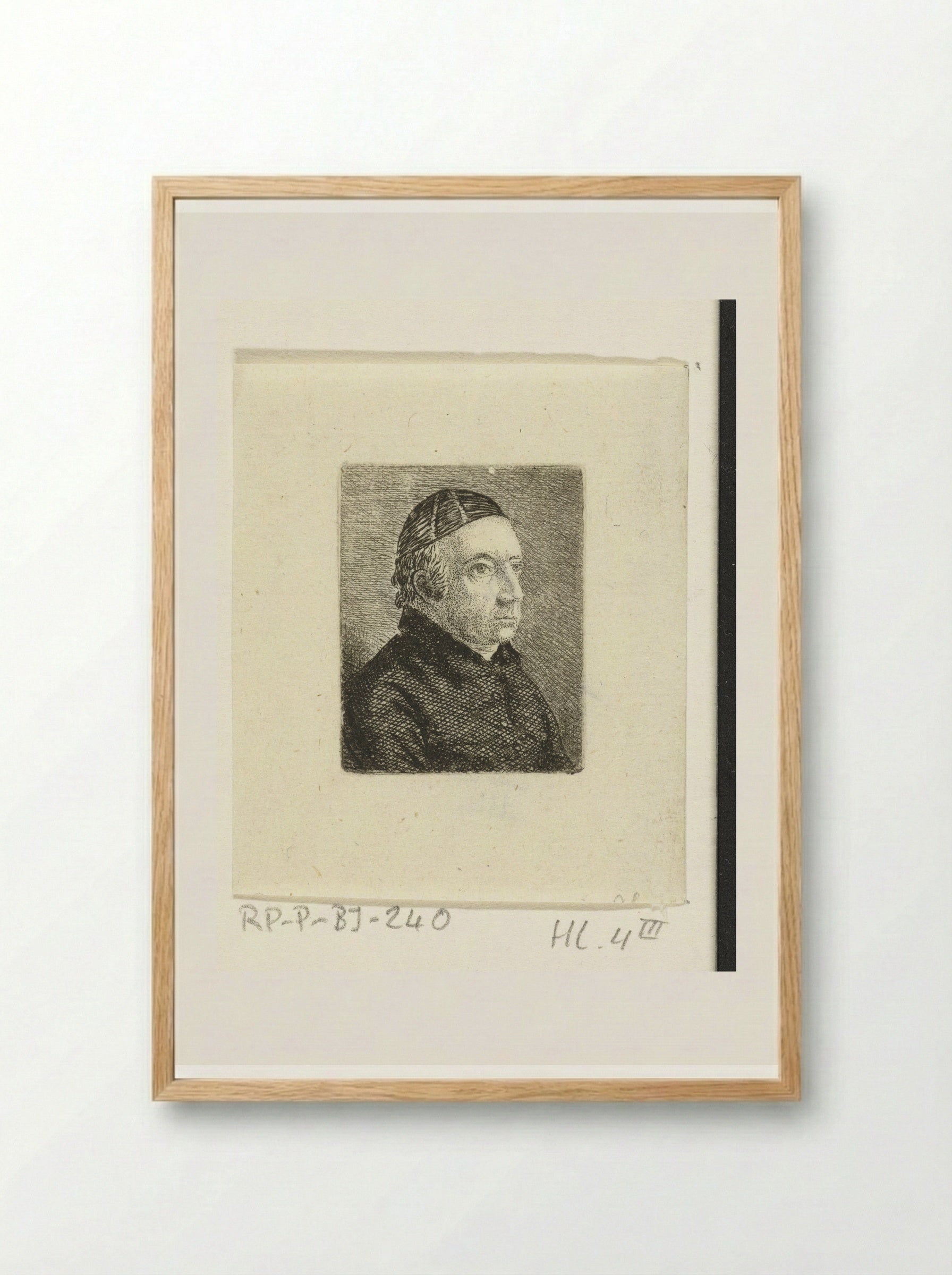 Portret van de heer Hagedorn koopman uit Bremen - Ernst Willem Jan Bagelaar - Framed Print Wood