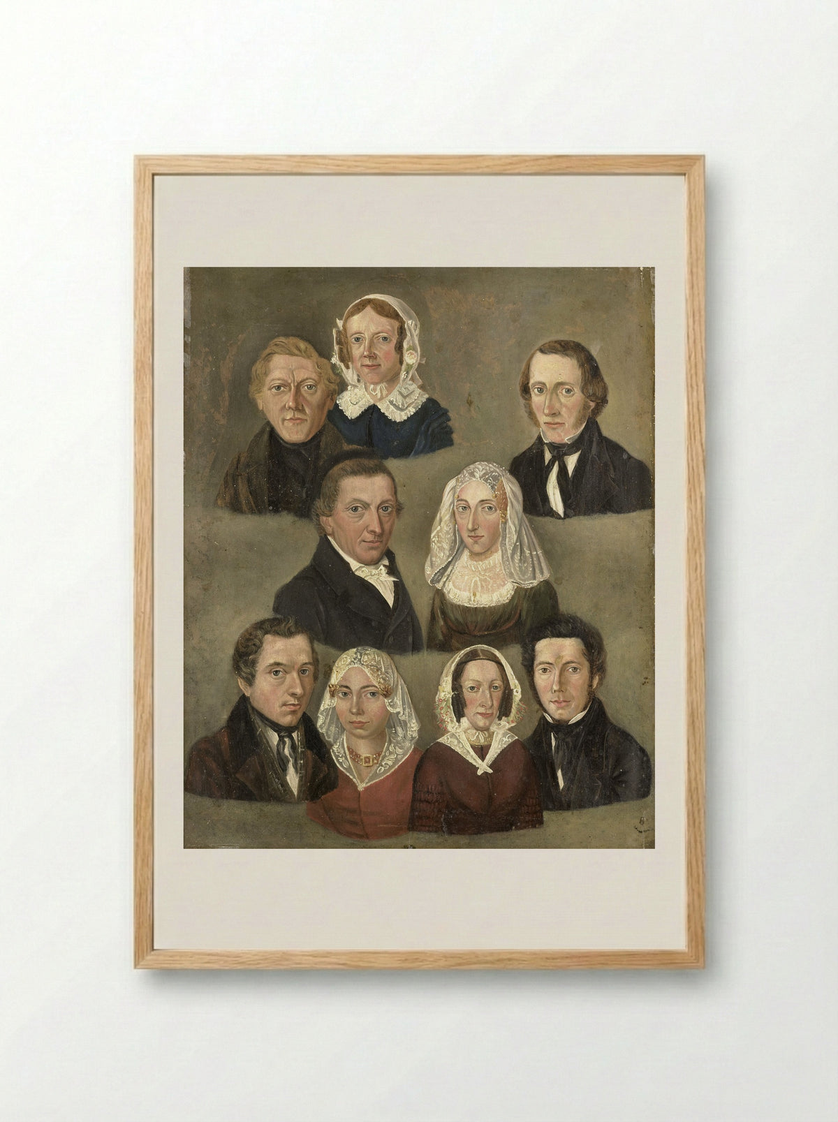 Portret van de ouders van de kunstenaar - Kornelis Douwes Teenstra - Framed Print Wood