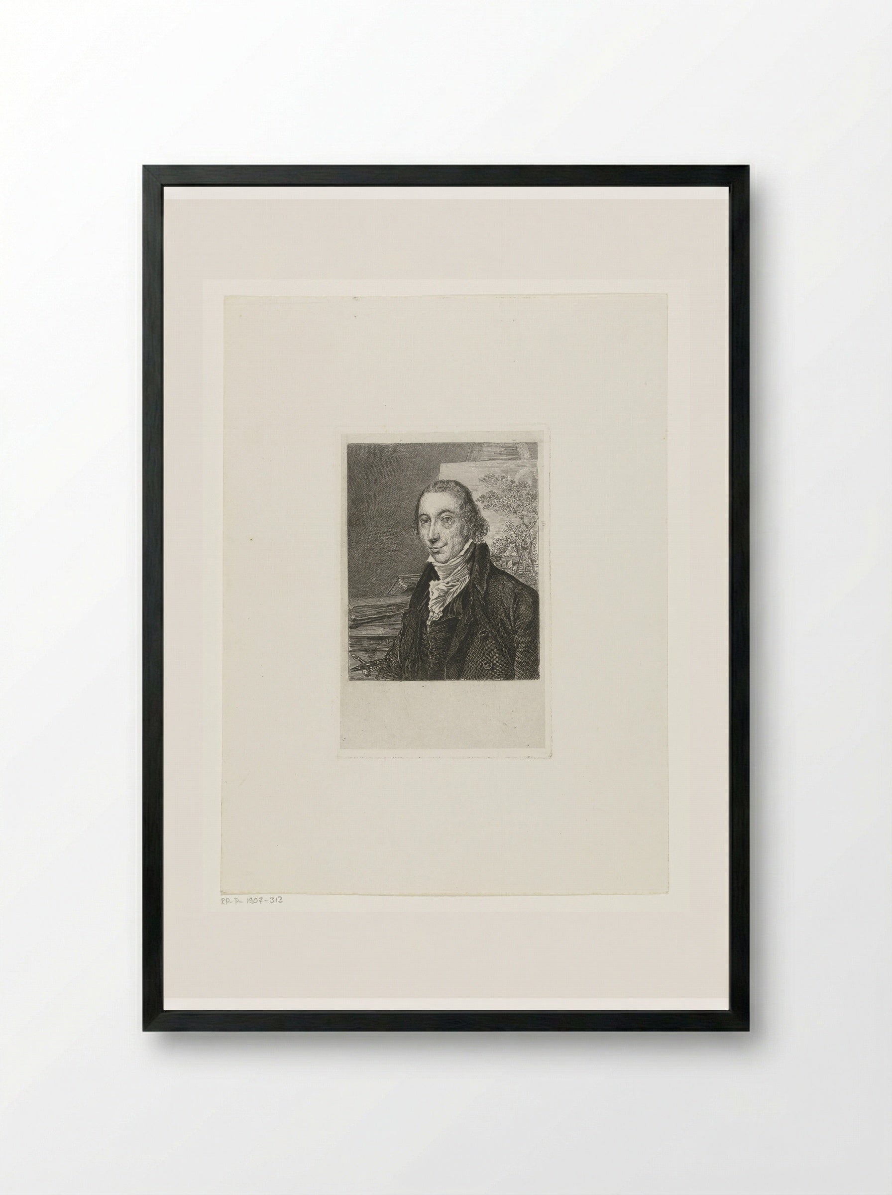 Portret van de schilder Franciscus Andreas Milatz - Hermanus van Brussel - Framed Print Black